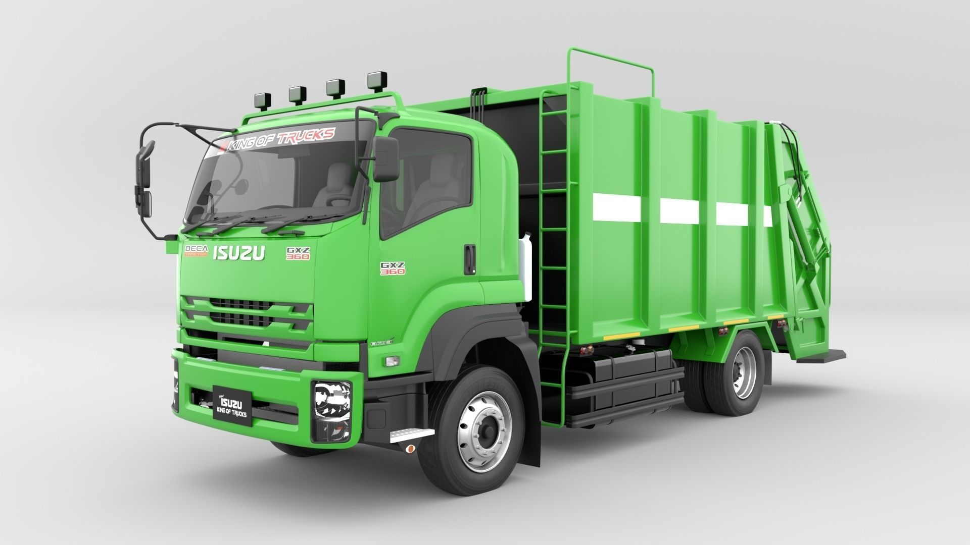 ISUZU DECA-GXZ360 Garbage Truck 3D model_2