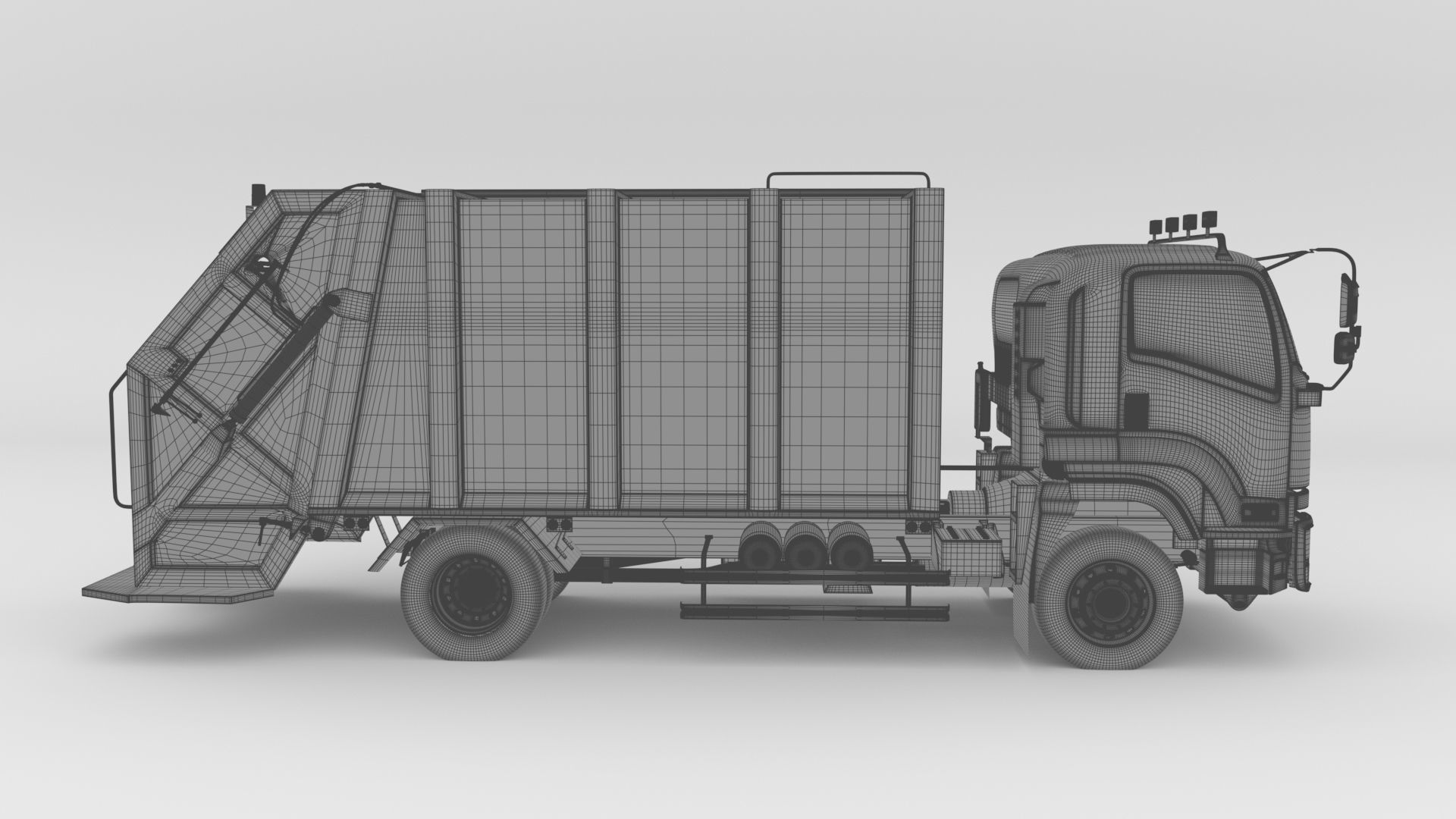 ISUZU DECA-GXZ360 Garbage Truck 3D model_29