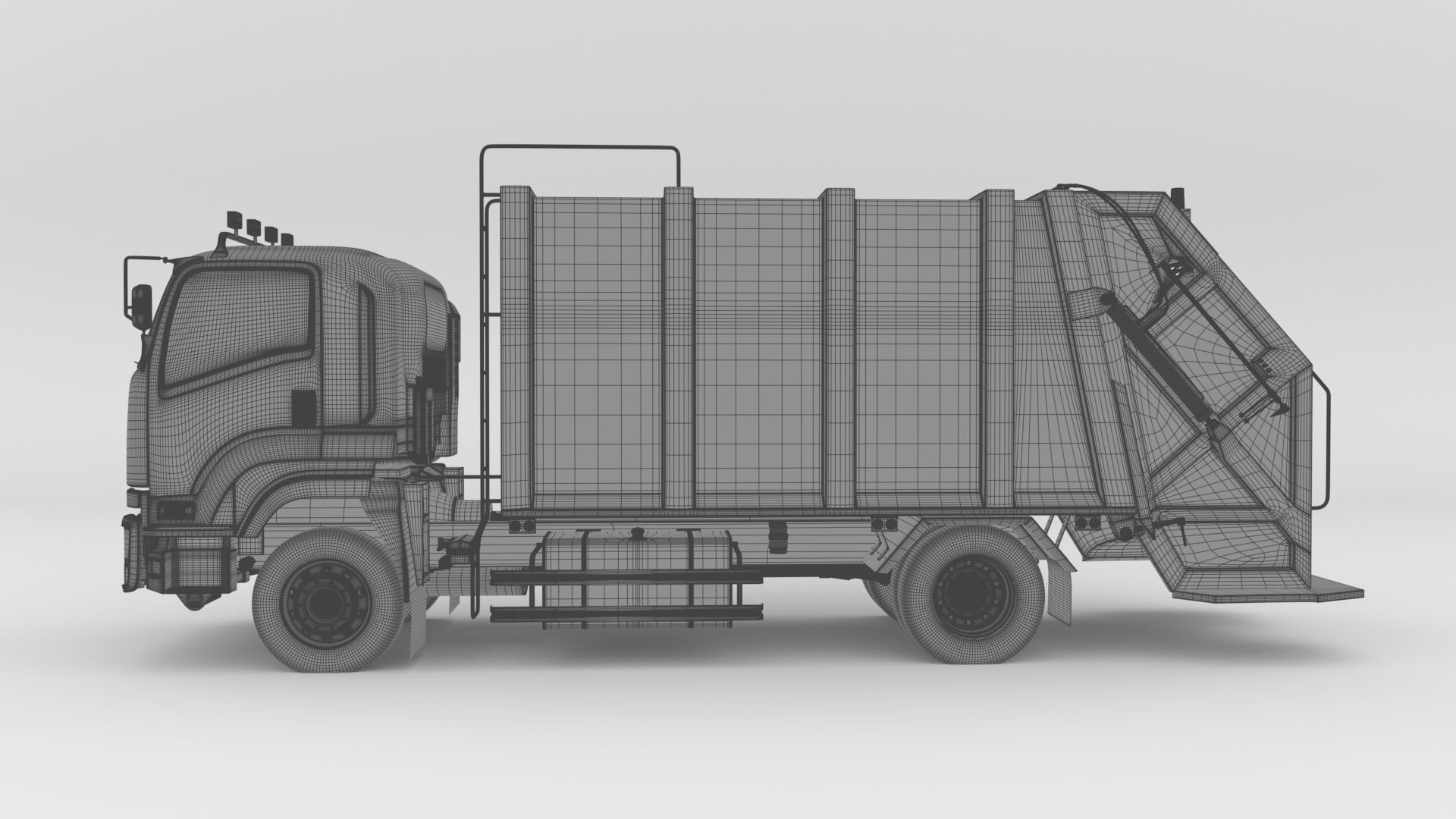 ISUZU DECA-GXZ360 Garbage Truck 3D model_21