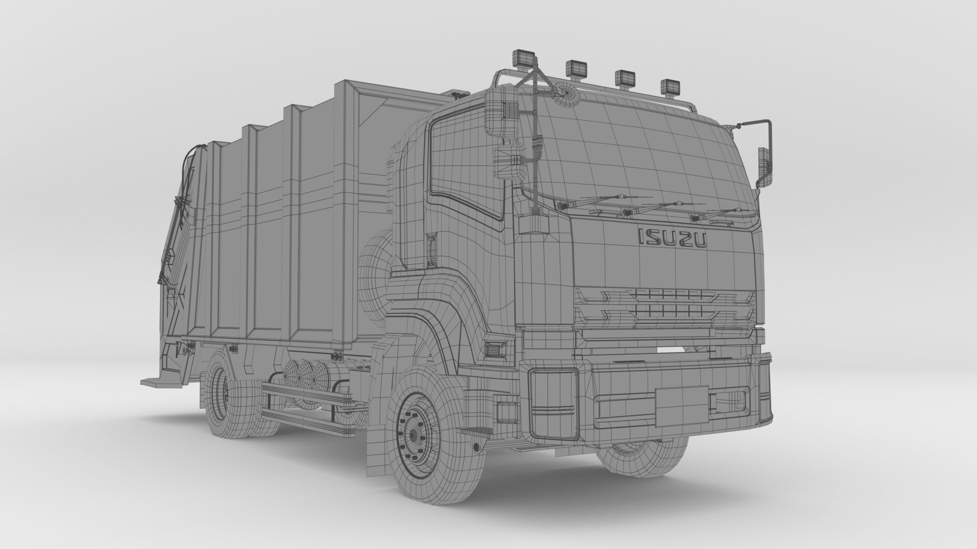 ISUZU DECA-GXZ360 Garbage Truck 3D model_14