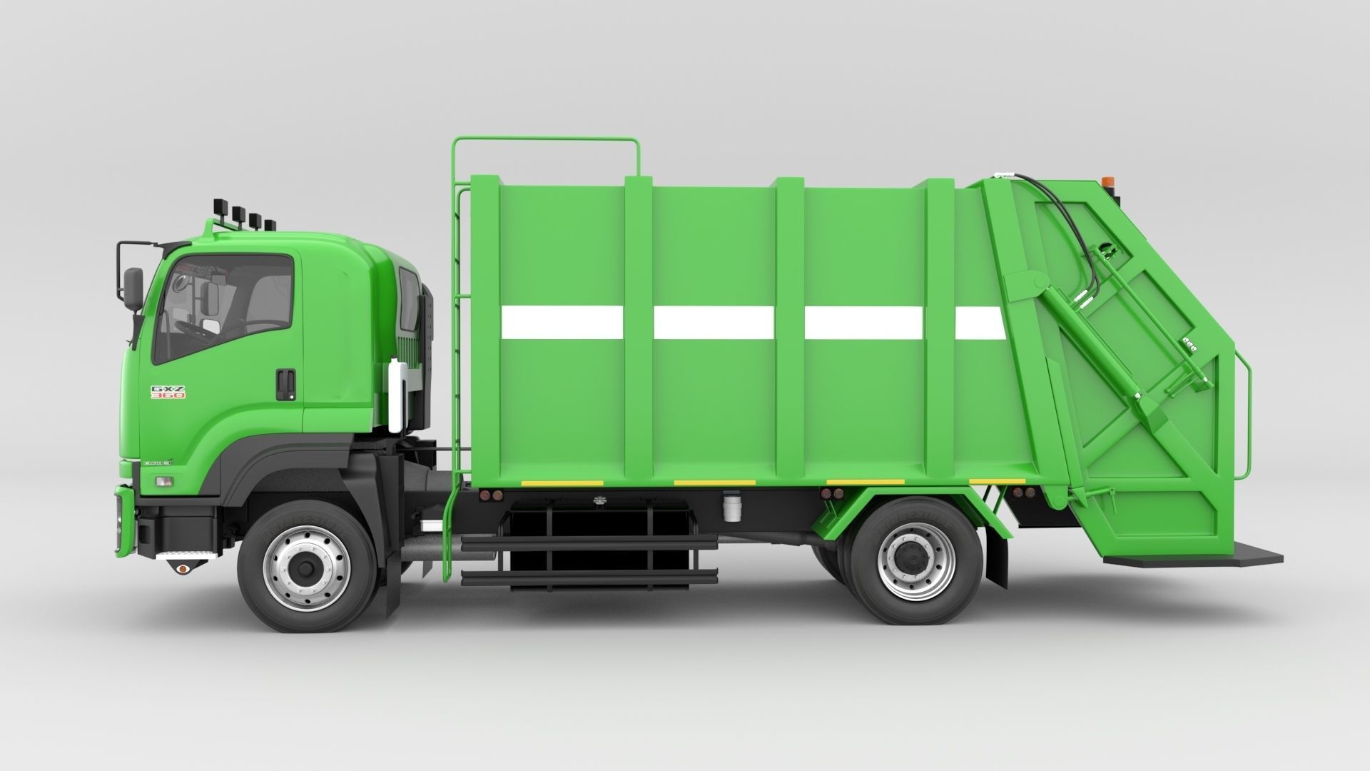 ISUZU DECA-GXZ360 Garbage Truck 3D model_3