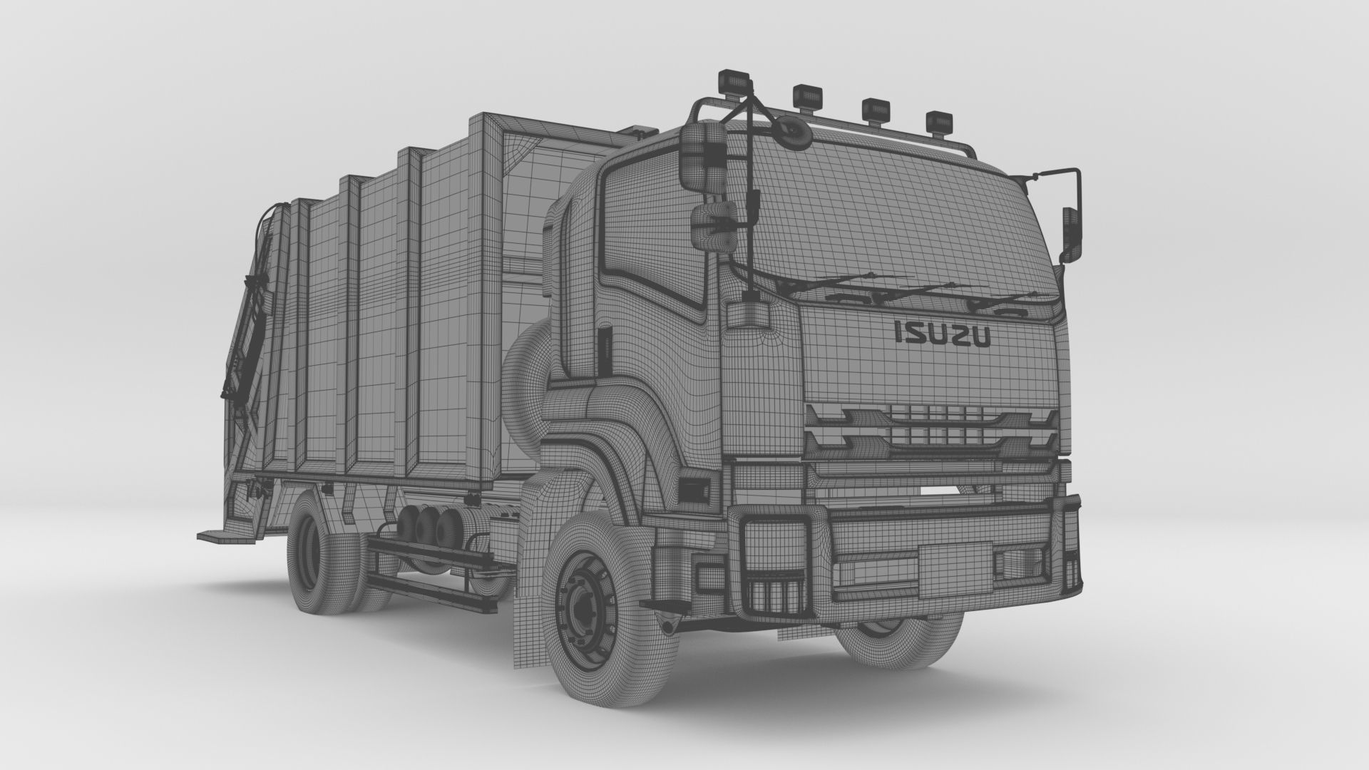 ISUZU DECA-GXZ360 Garbage Truck 3D model_15