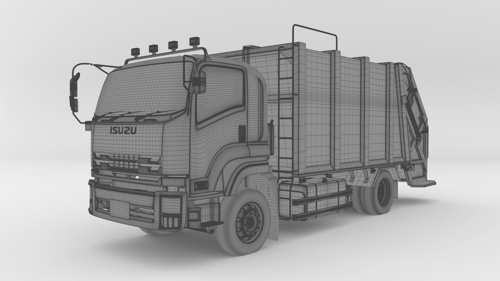 ISUZU DECA-GXZ360 Garbage Truck 3D model_19