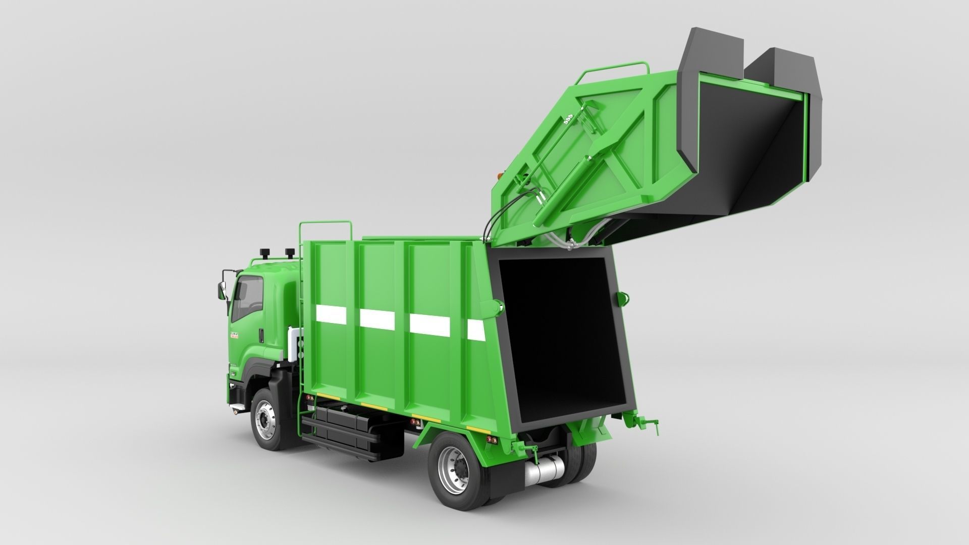 ISUZU DECA-GXZ360 Garbage Truck 3D model_9