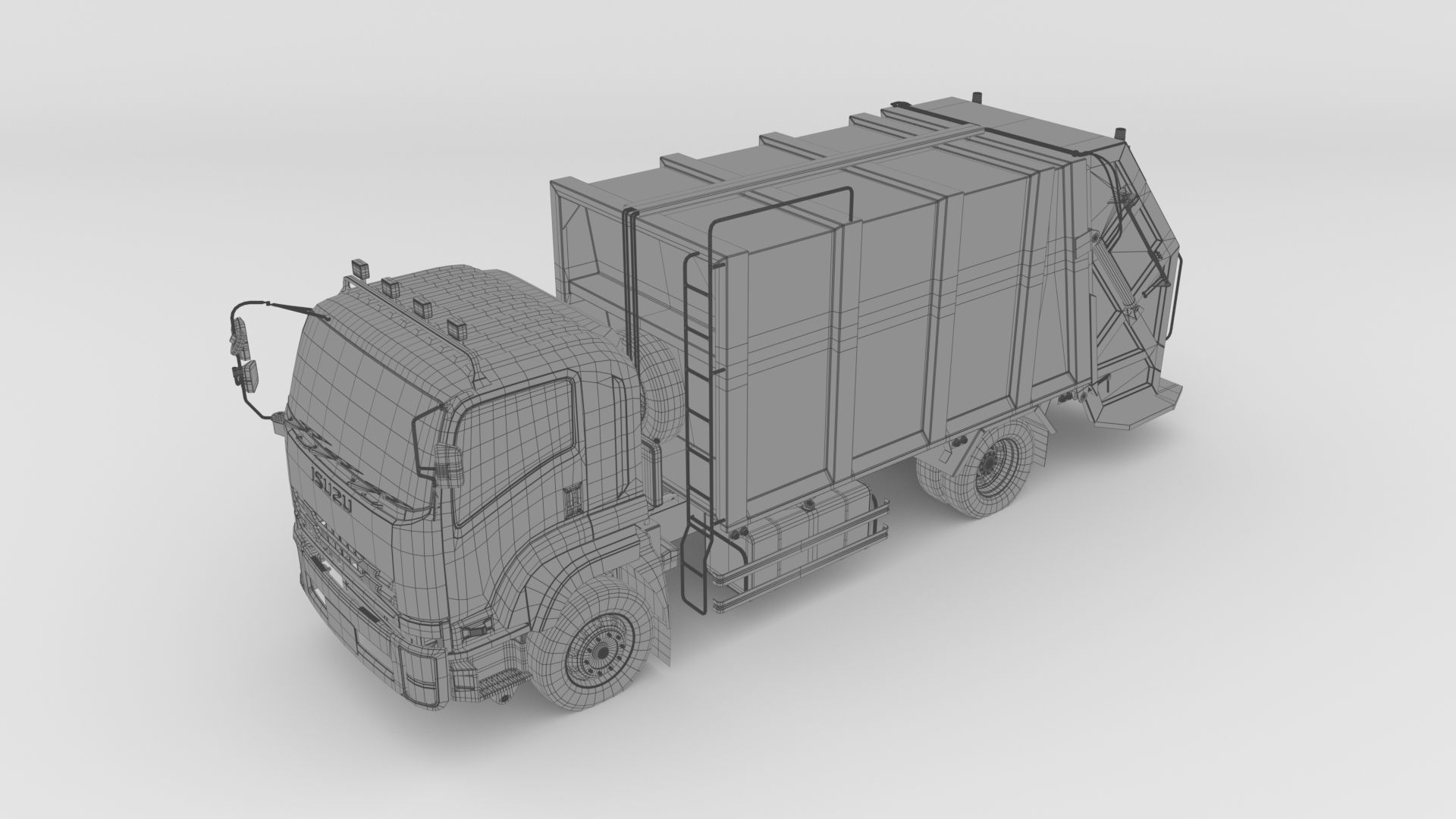 ISUZU DECA-GXZ360 Garbage Truck 3D model_30