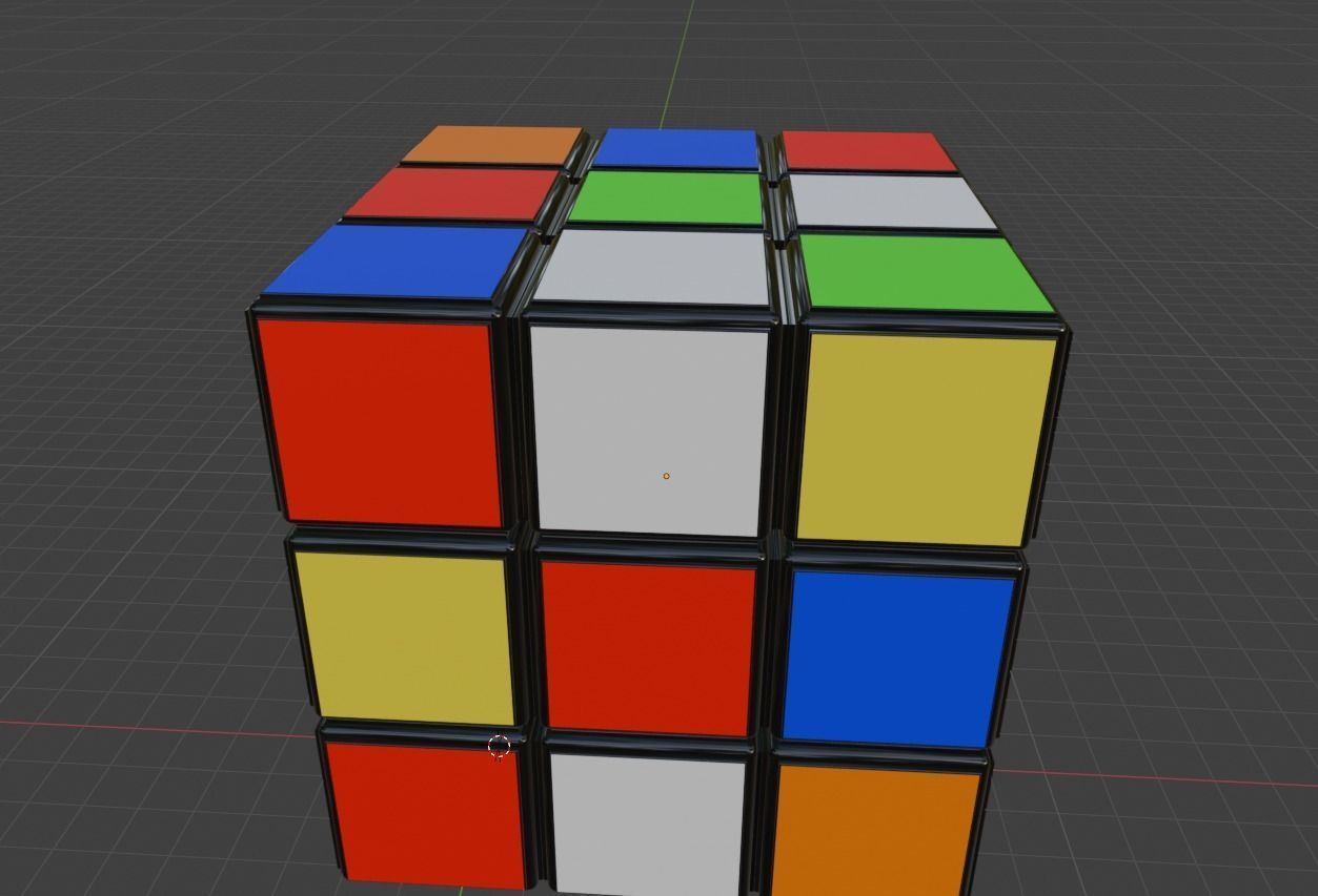 Rubik Cube 3D model_7