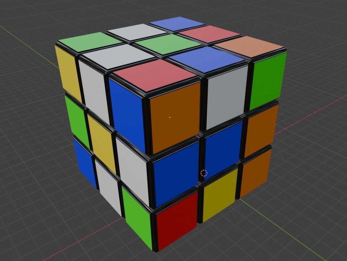 Rubik Cube 3D model_4