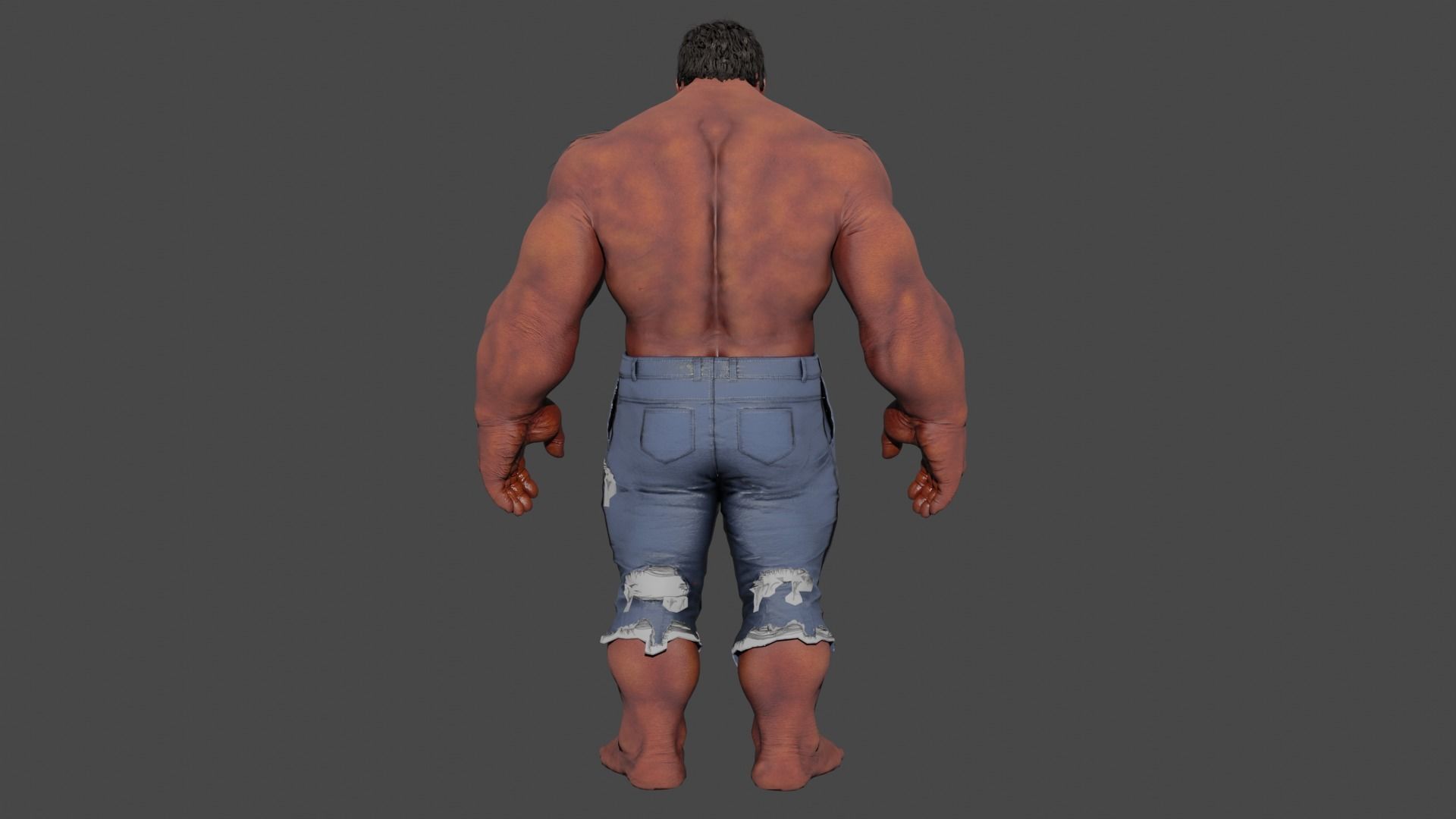 Red Hulk 3D model_2