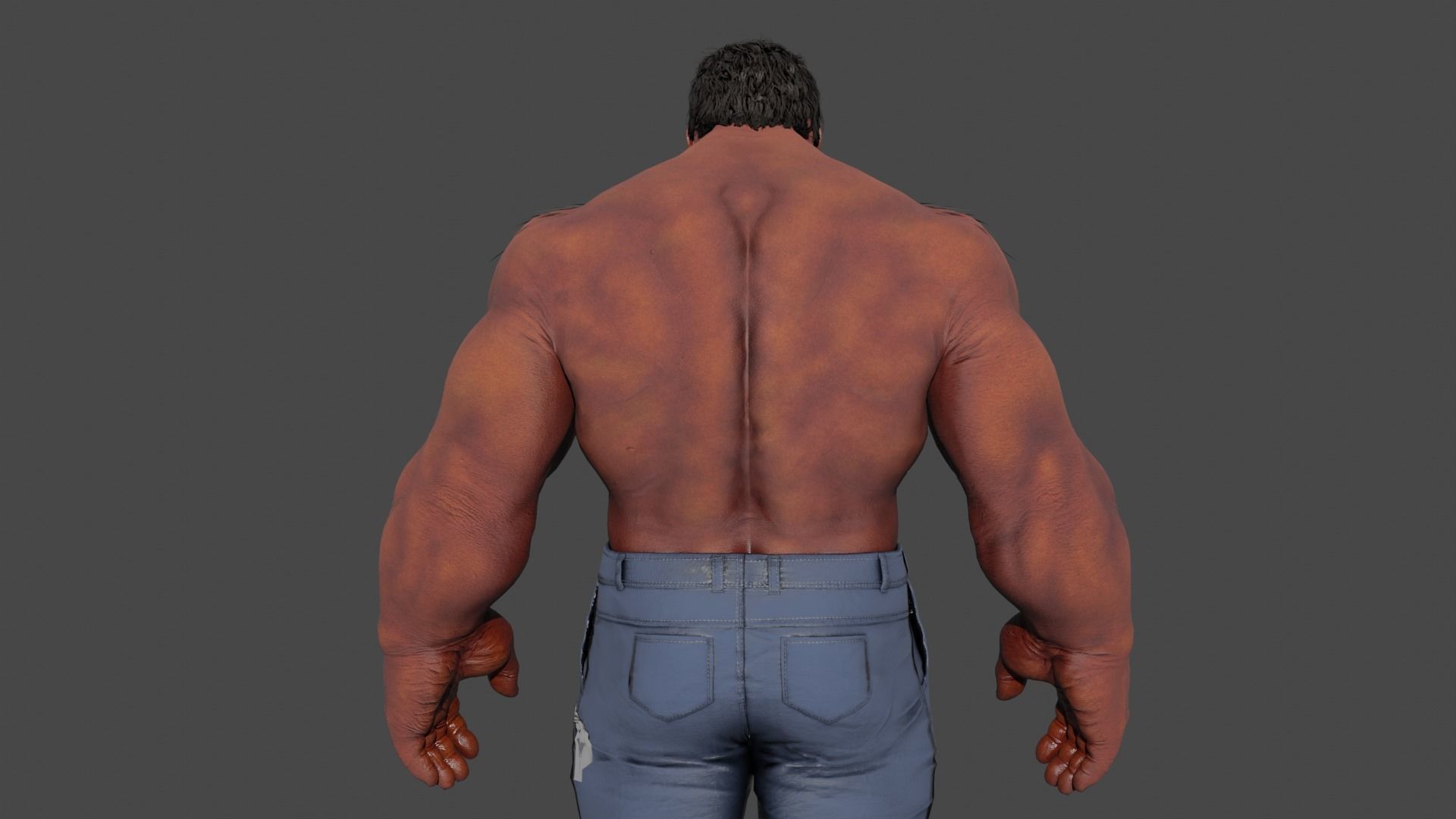 Red Hulk 3D model_3