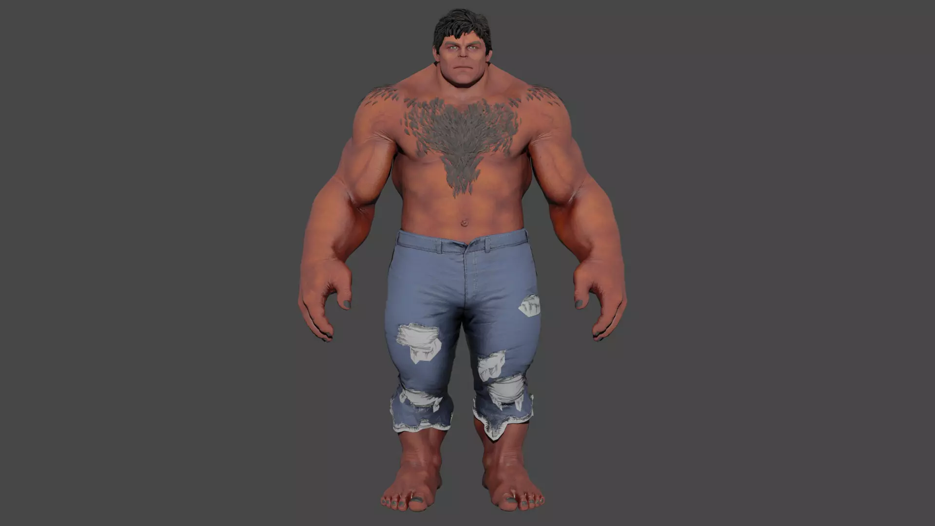 Red Hulk 3D model_0