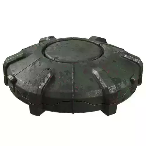 Low poly Anti Tank Mine Low-poly 3D model