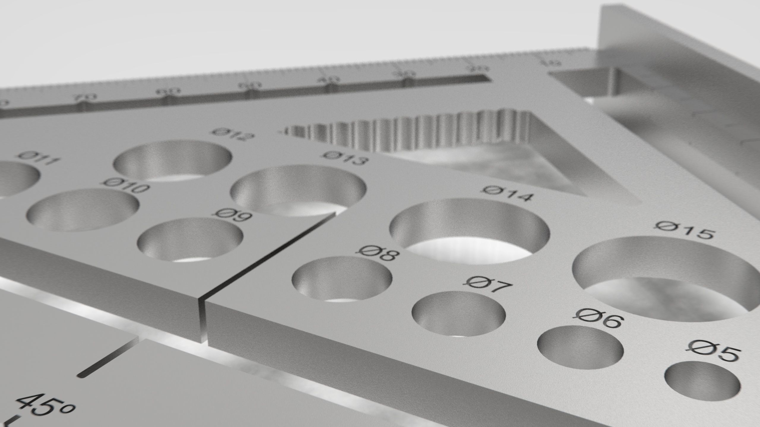 Ultimate Multi Functional Carpenters Square 3D print model_2