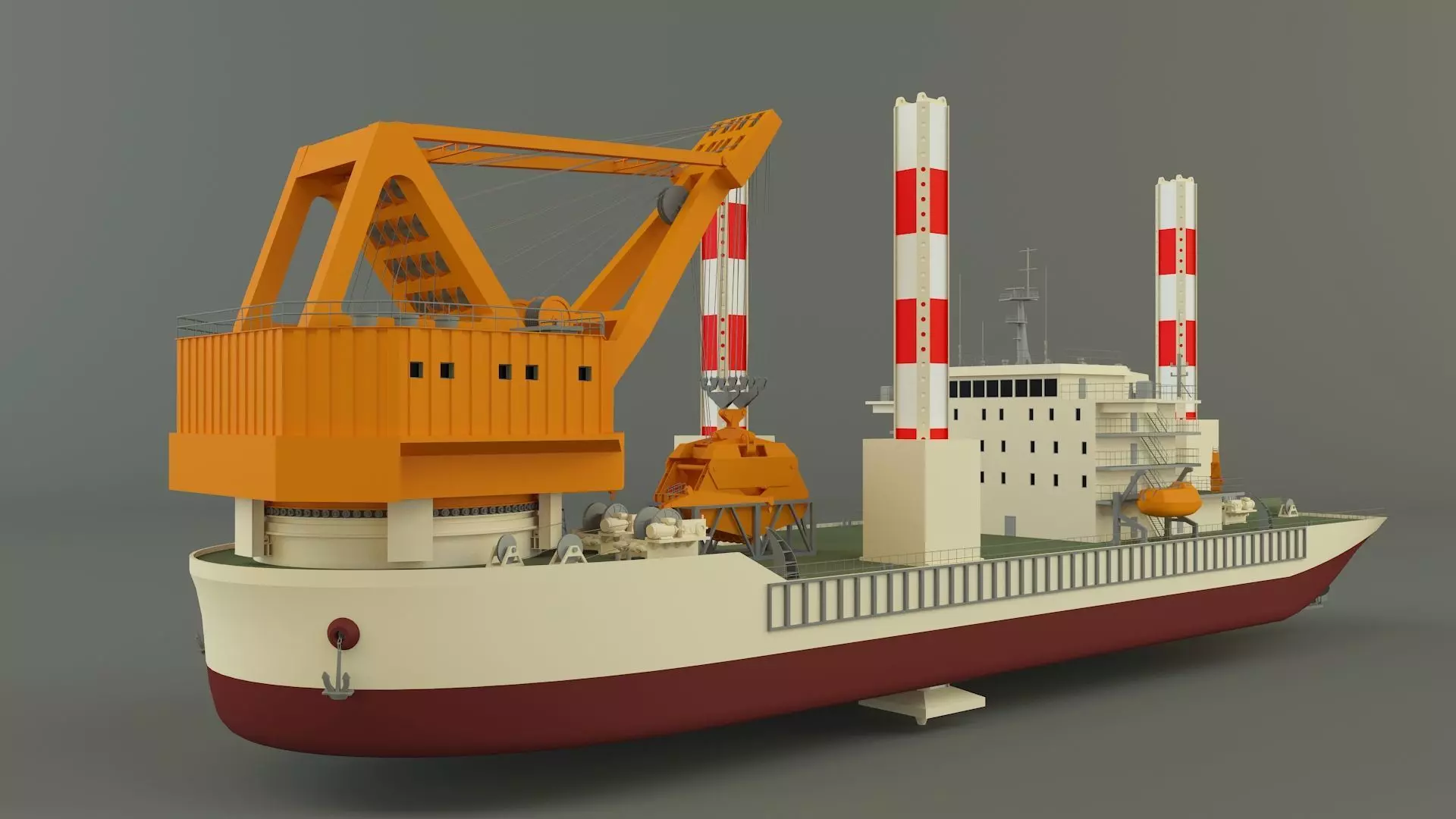 zmpc 220t grab dredger 3D model_0