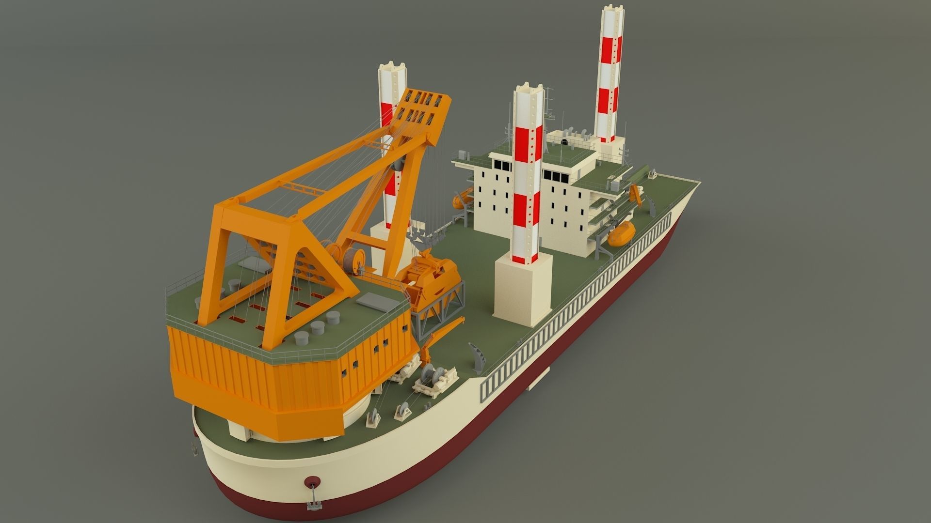 zmpc 220t grab dredger 3D model_4