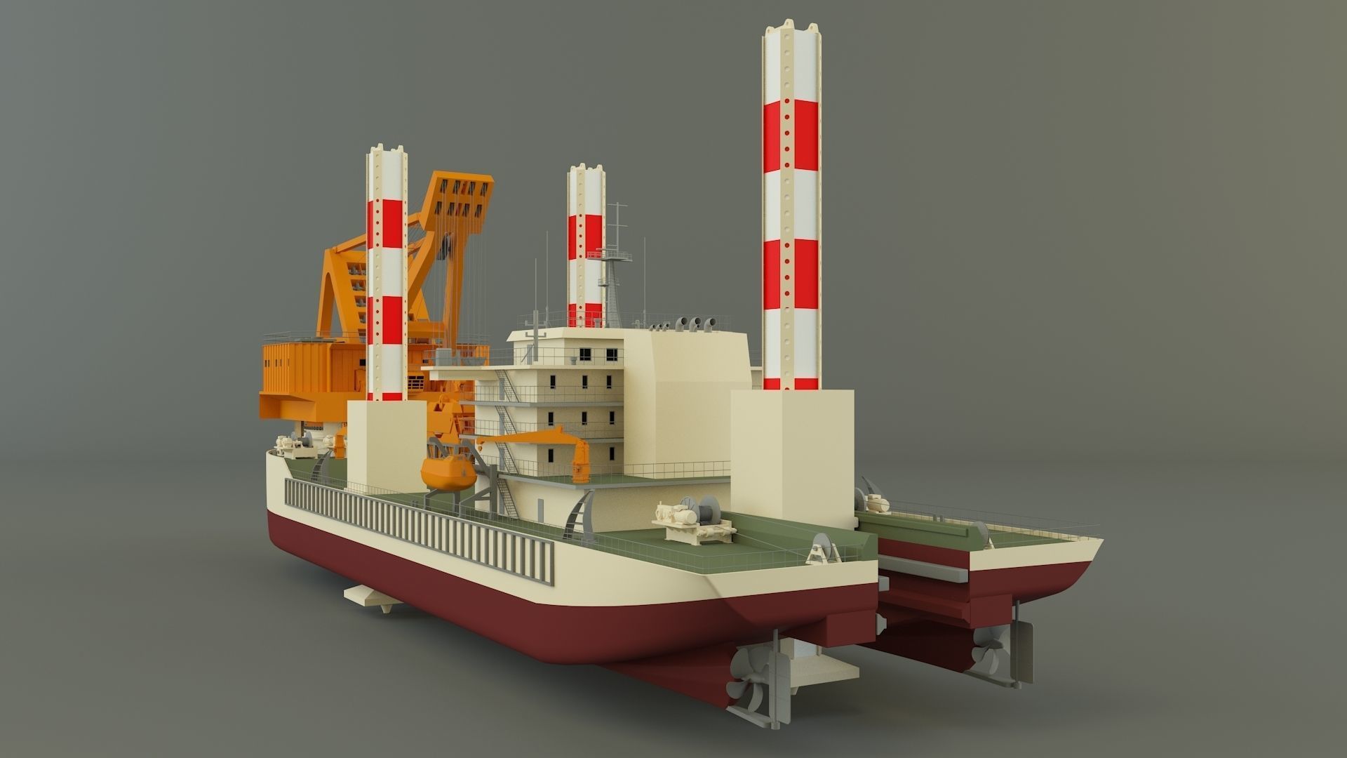 zmpc 220t grab dredger 3D model_1