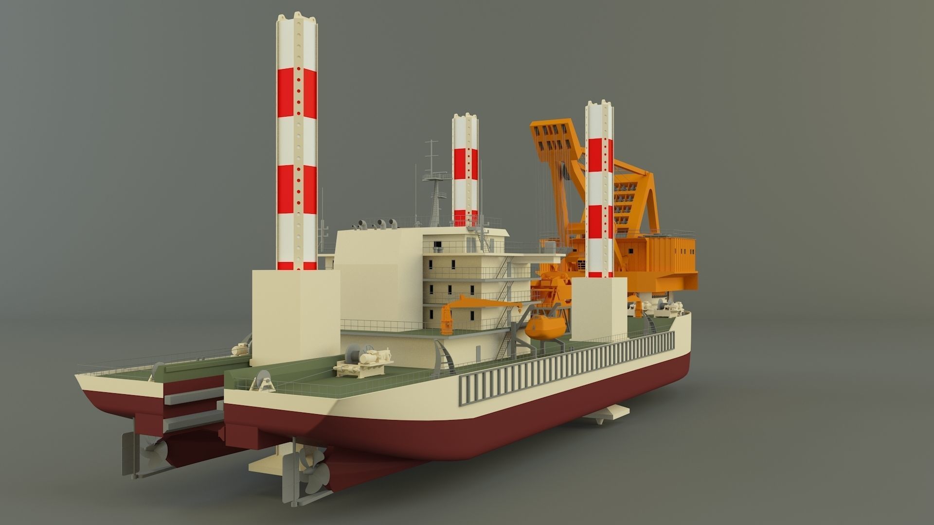zmpc 220t grab dredger 3D model_3