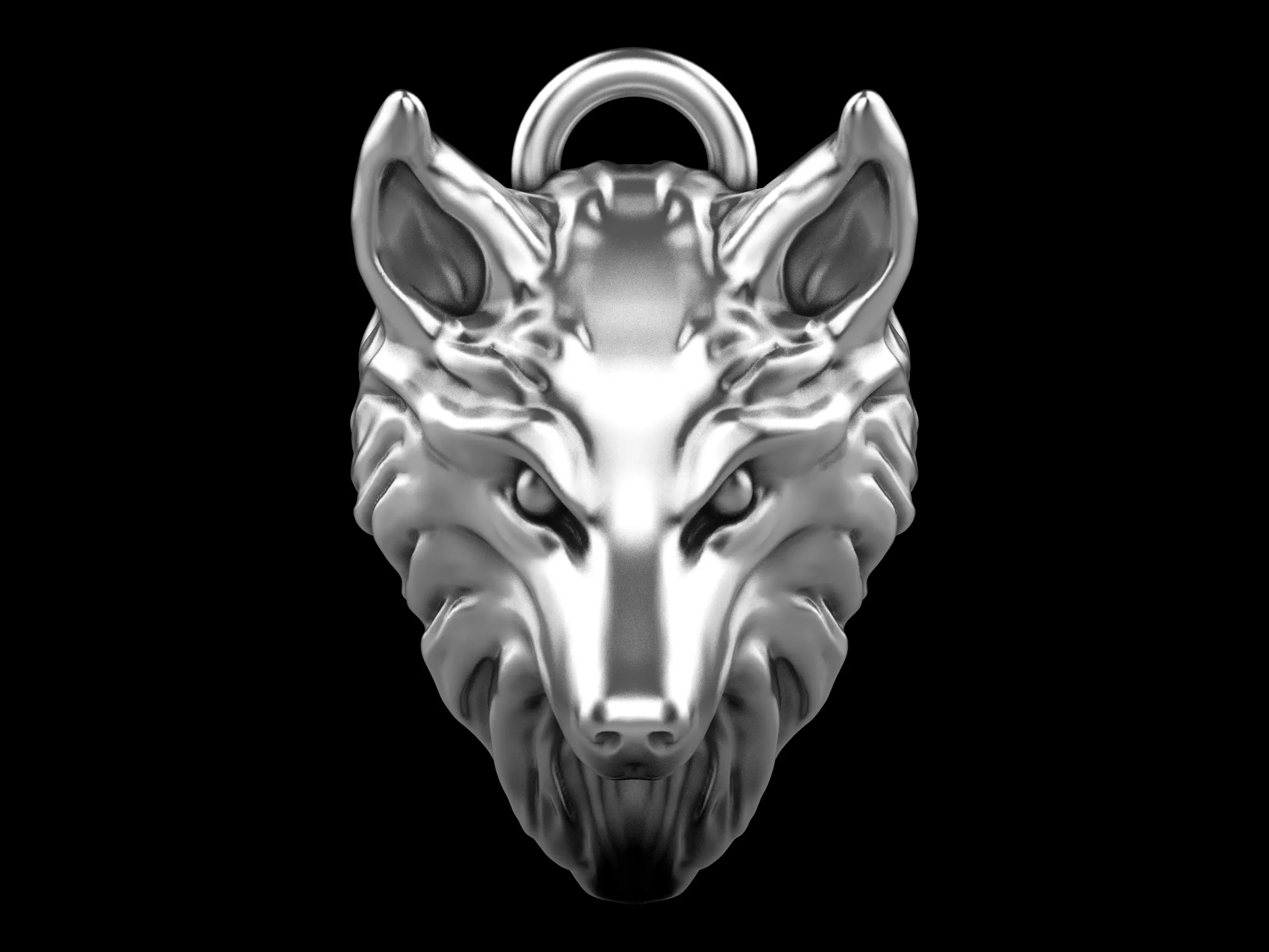 Wolf pendant Free 3D print model