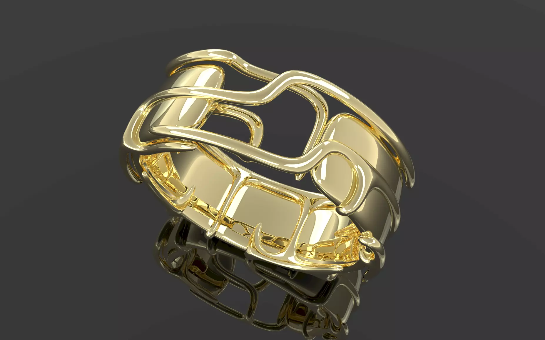 maze ring 3D print model
