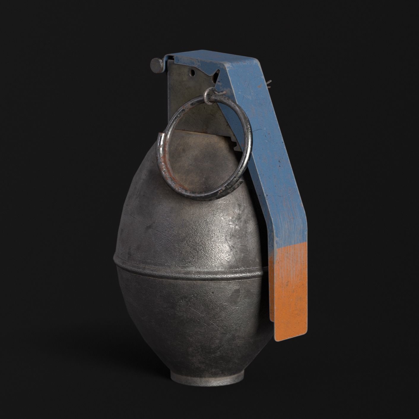 Hand Grenade Pack Low-poly 3D model_2