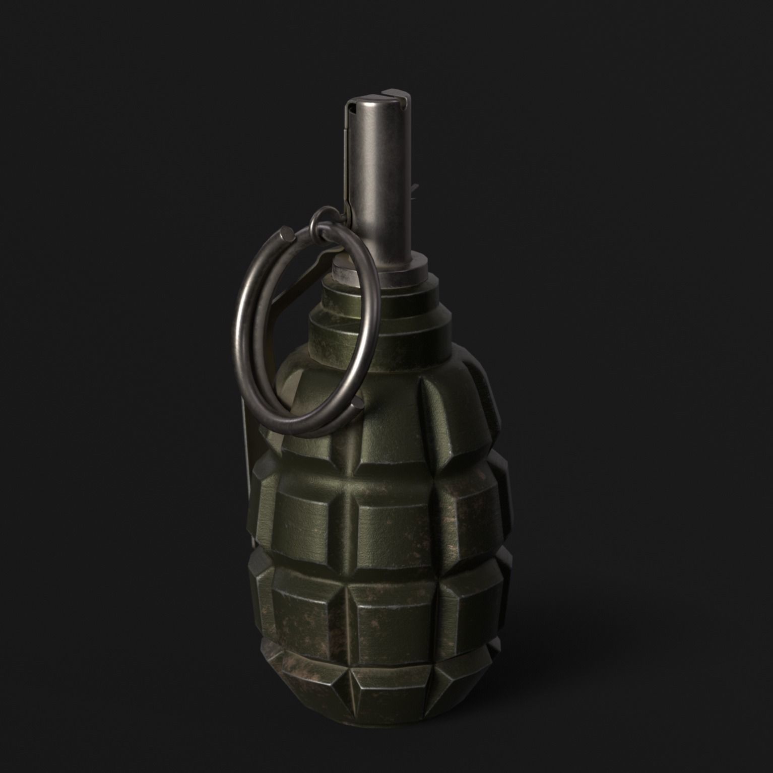 Hand Grenade Pack Low-poly 3D model_6