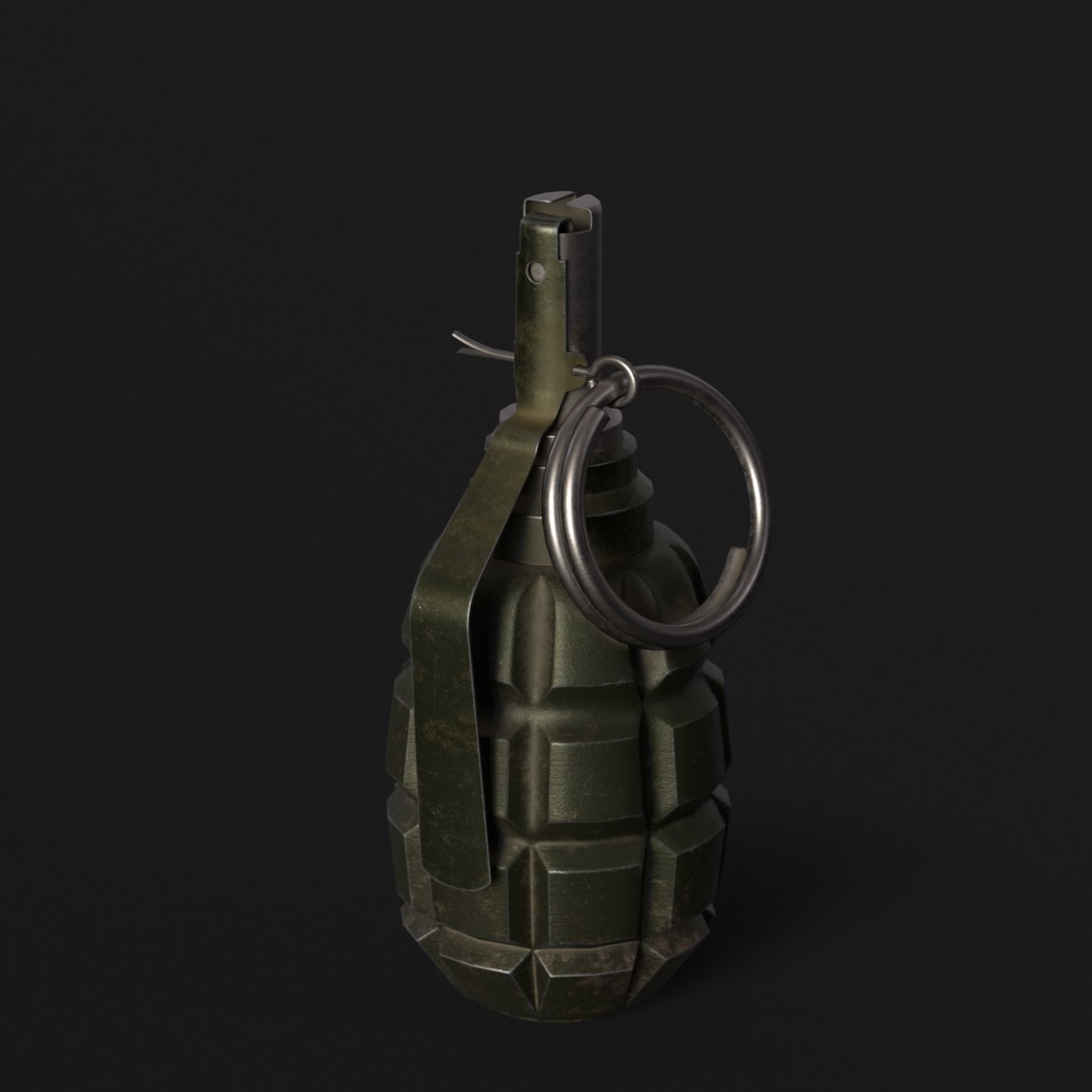 Hand Grenade Pack Low-poly 3D model_5