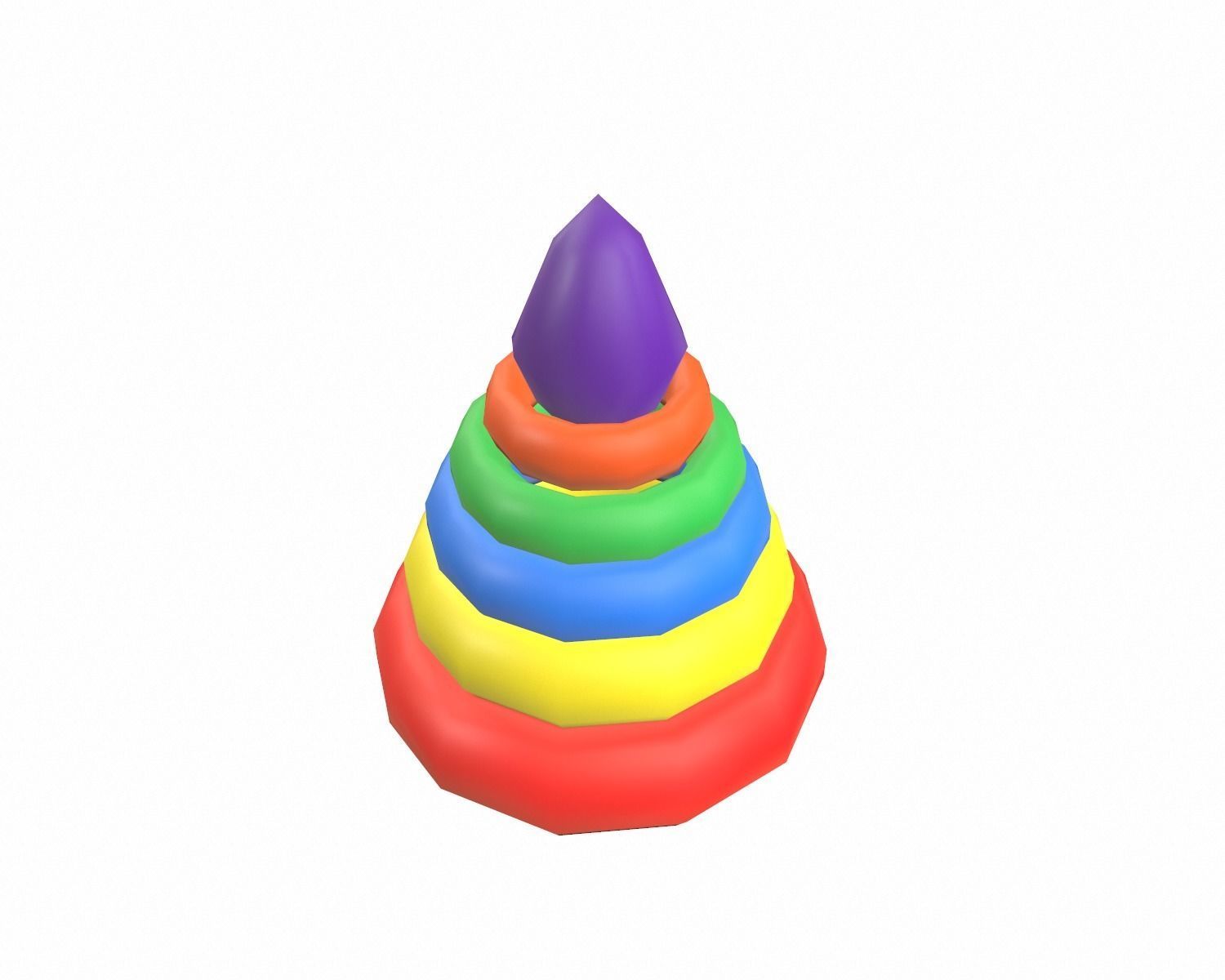 Cartoon pyramid 3D Low-Poly Model Low-poly 3D model_2