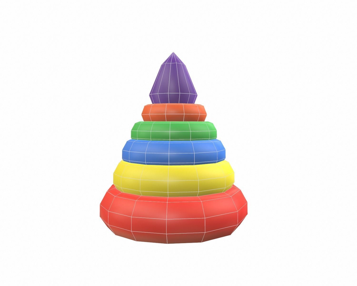 Cartoon pyramid 3D Low-Poly Model Low-poly 3D model_7