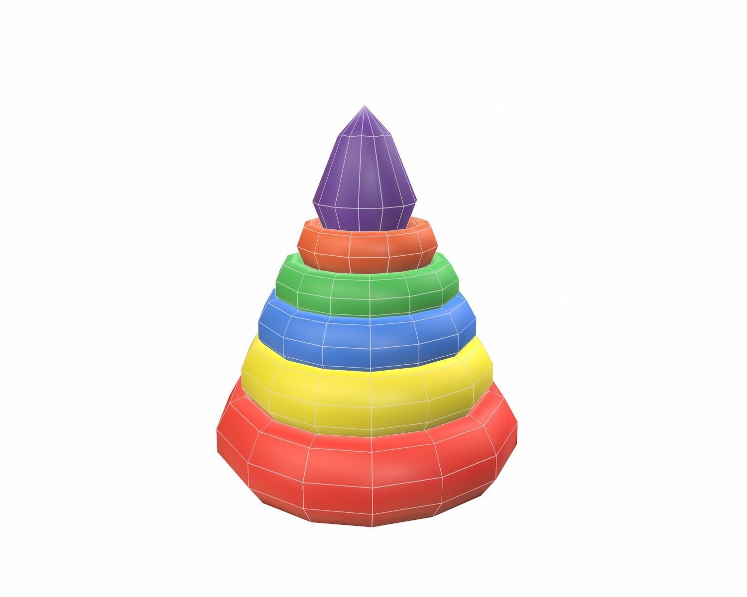 Cartoon pyramid 3D Low-Poly Model Low-poly 3D model_5