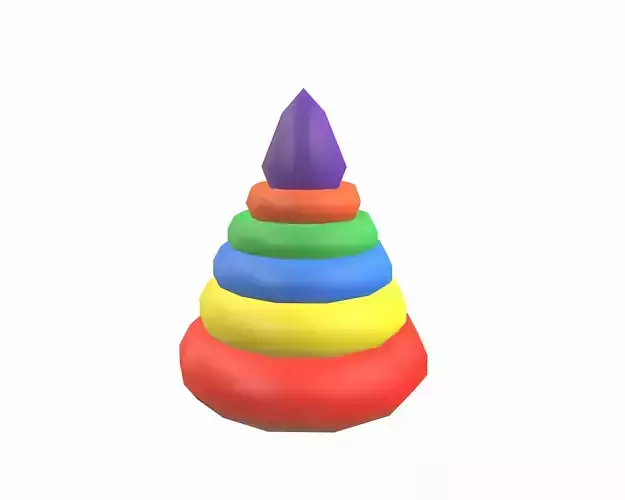 Cartoon pyramid 3D Low-Poly Model