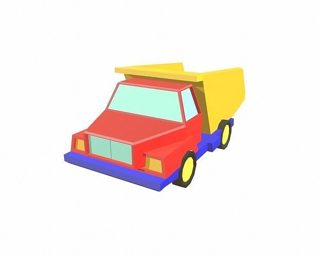 Cartoon Truck 3d model Low-poly 3D model