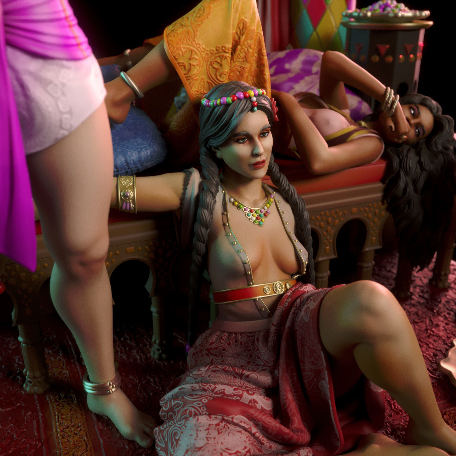 Sweet Harem - Harem women bundle 3D print model_6
