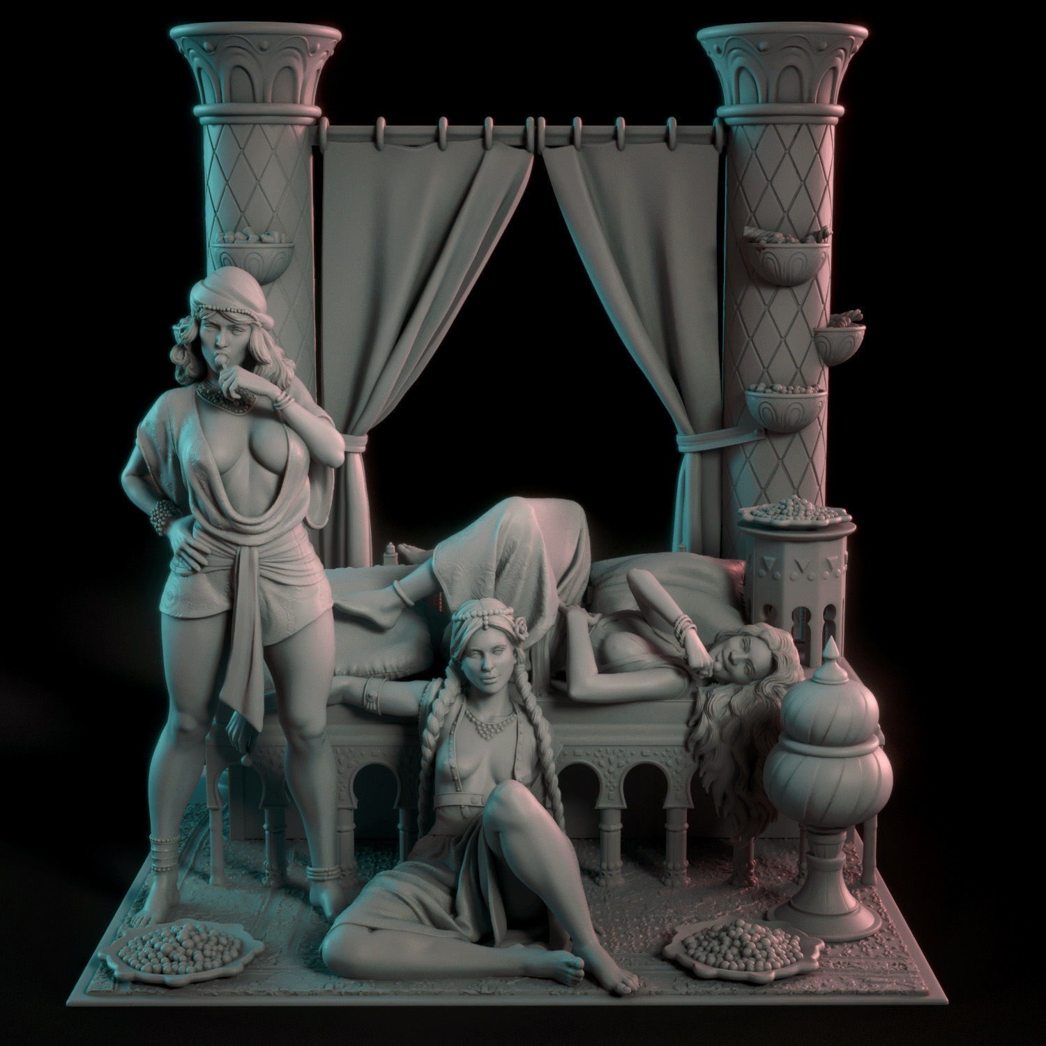 Sweet Harem - Harem women bundle 3D print model_9