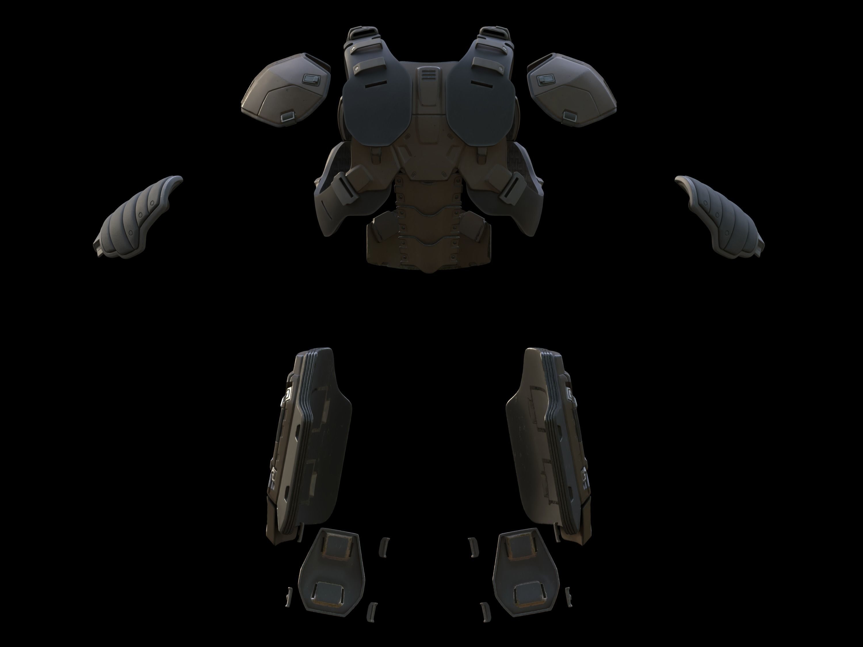 Gen 2 Marine armor 3d print files 3D print model_2