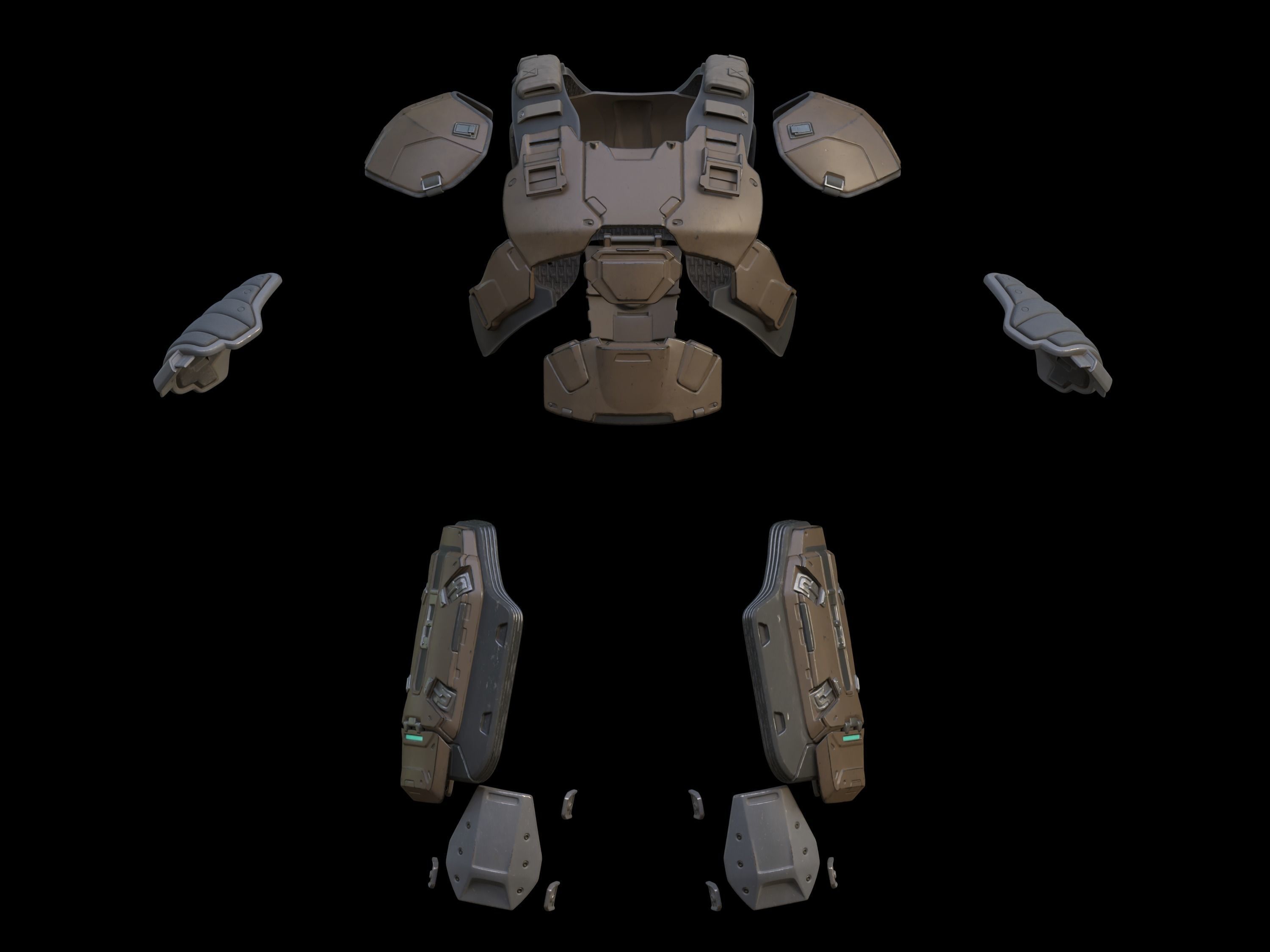 Gen 2 Marine armor 3d print files 3D print model_1