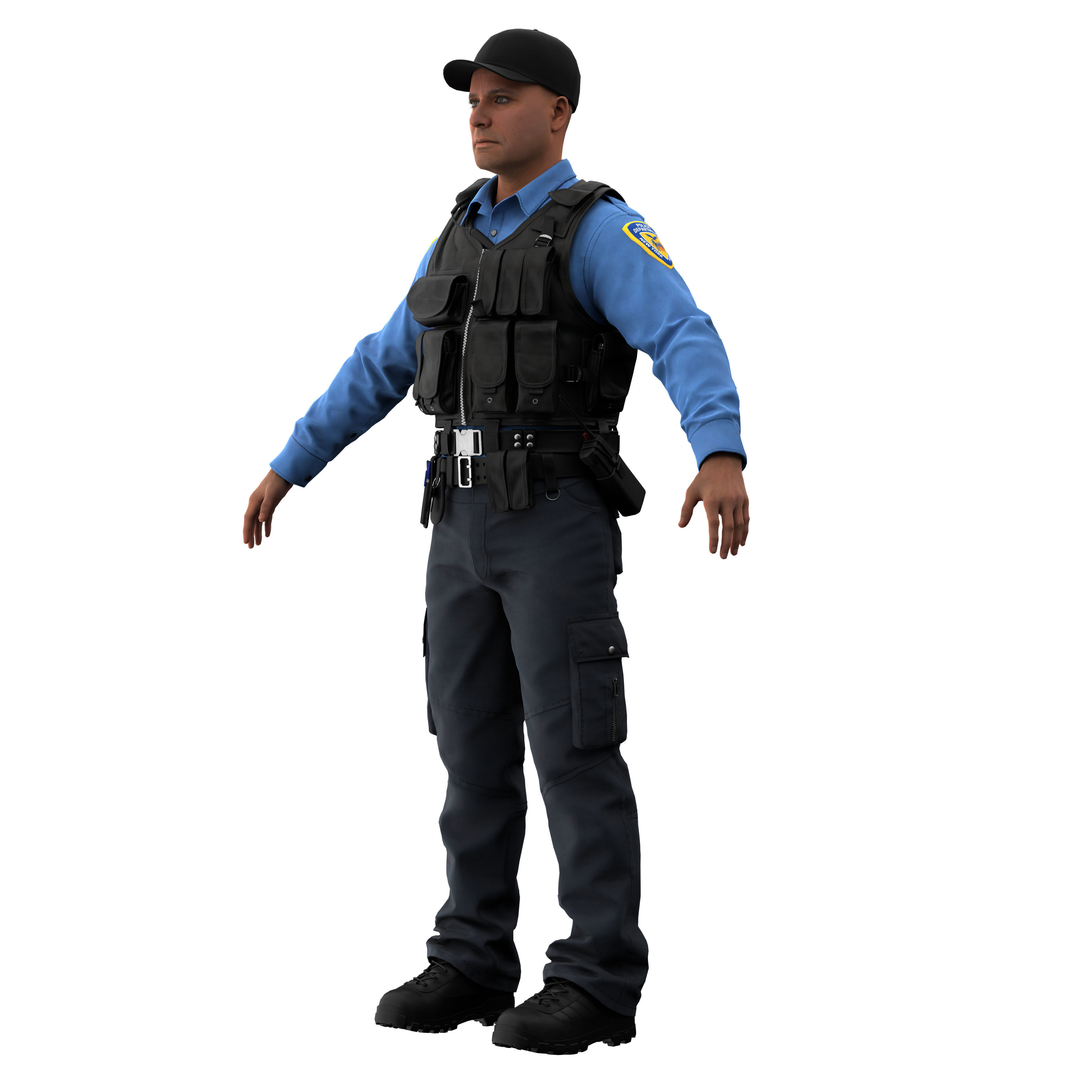 Police Male 3D model_8