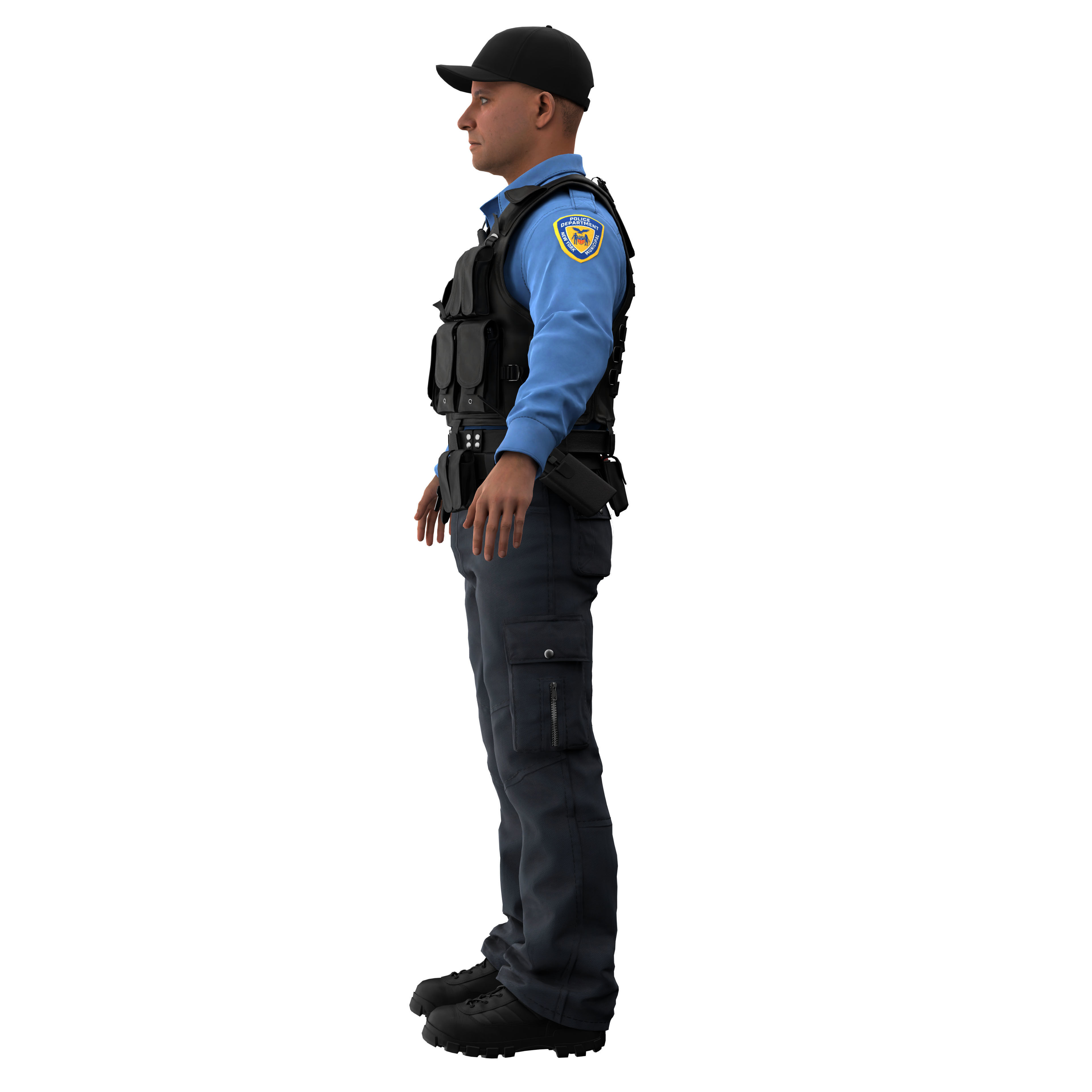 Police Male 3D model_6