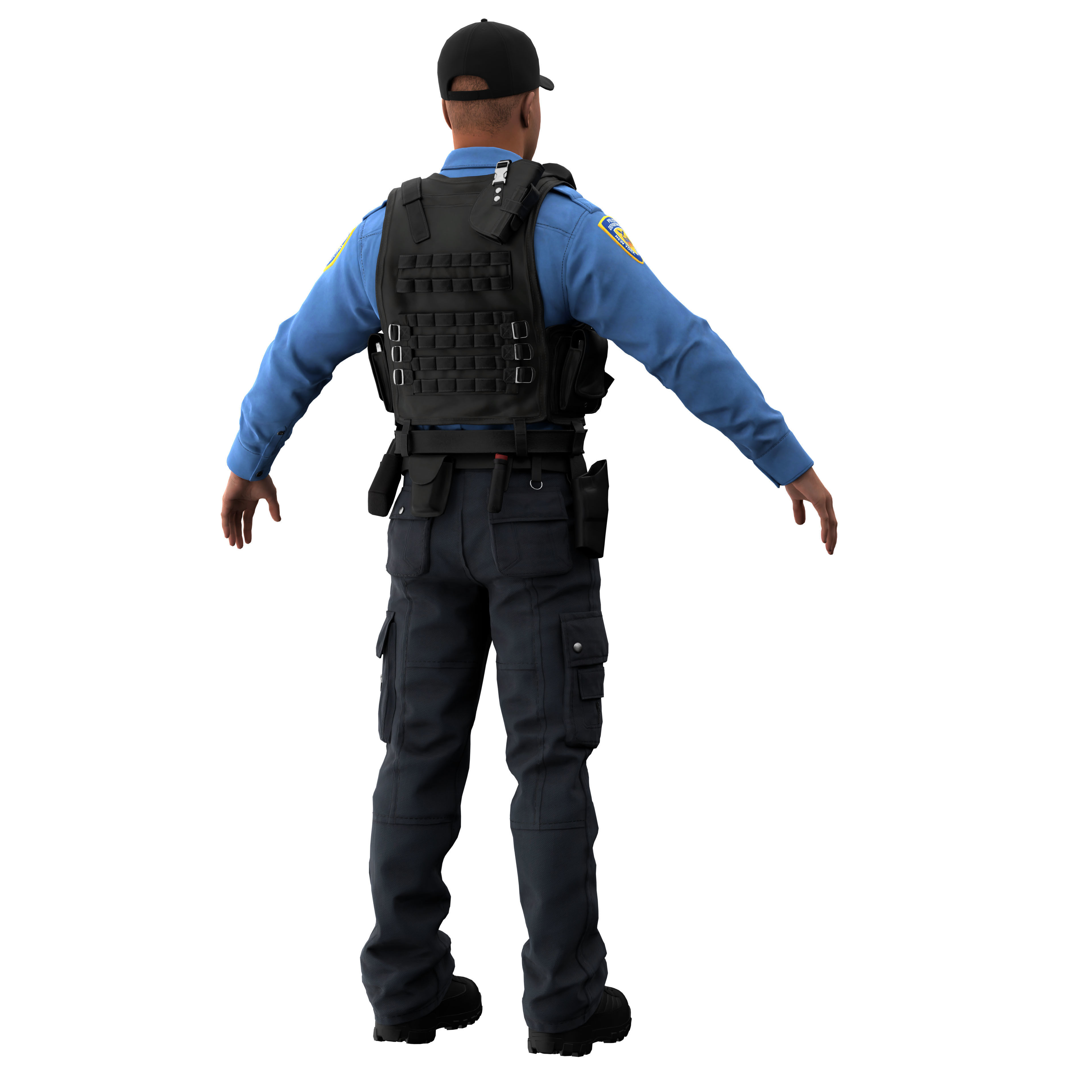 Police Male 3D model_17