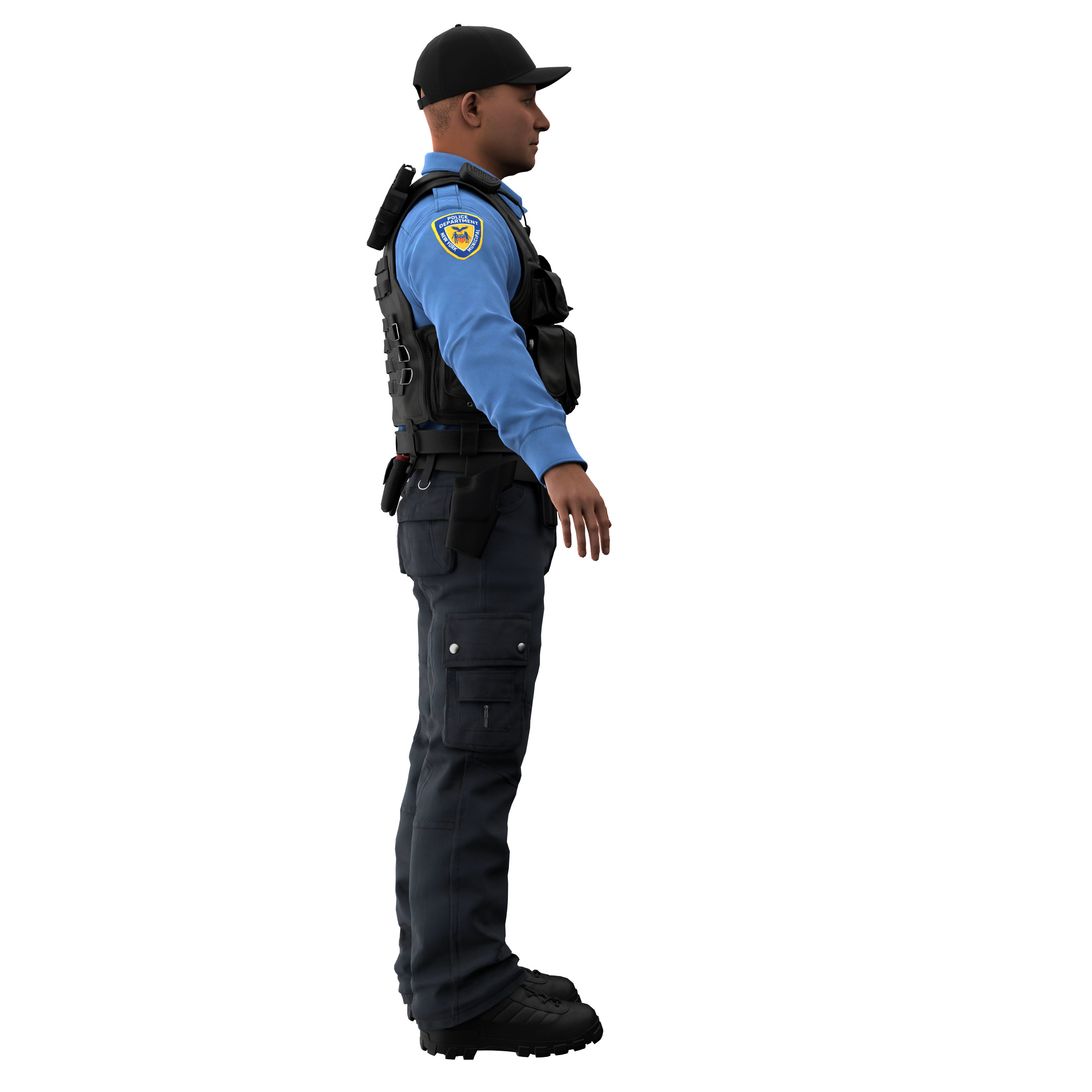 Police Male 3D model_14