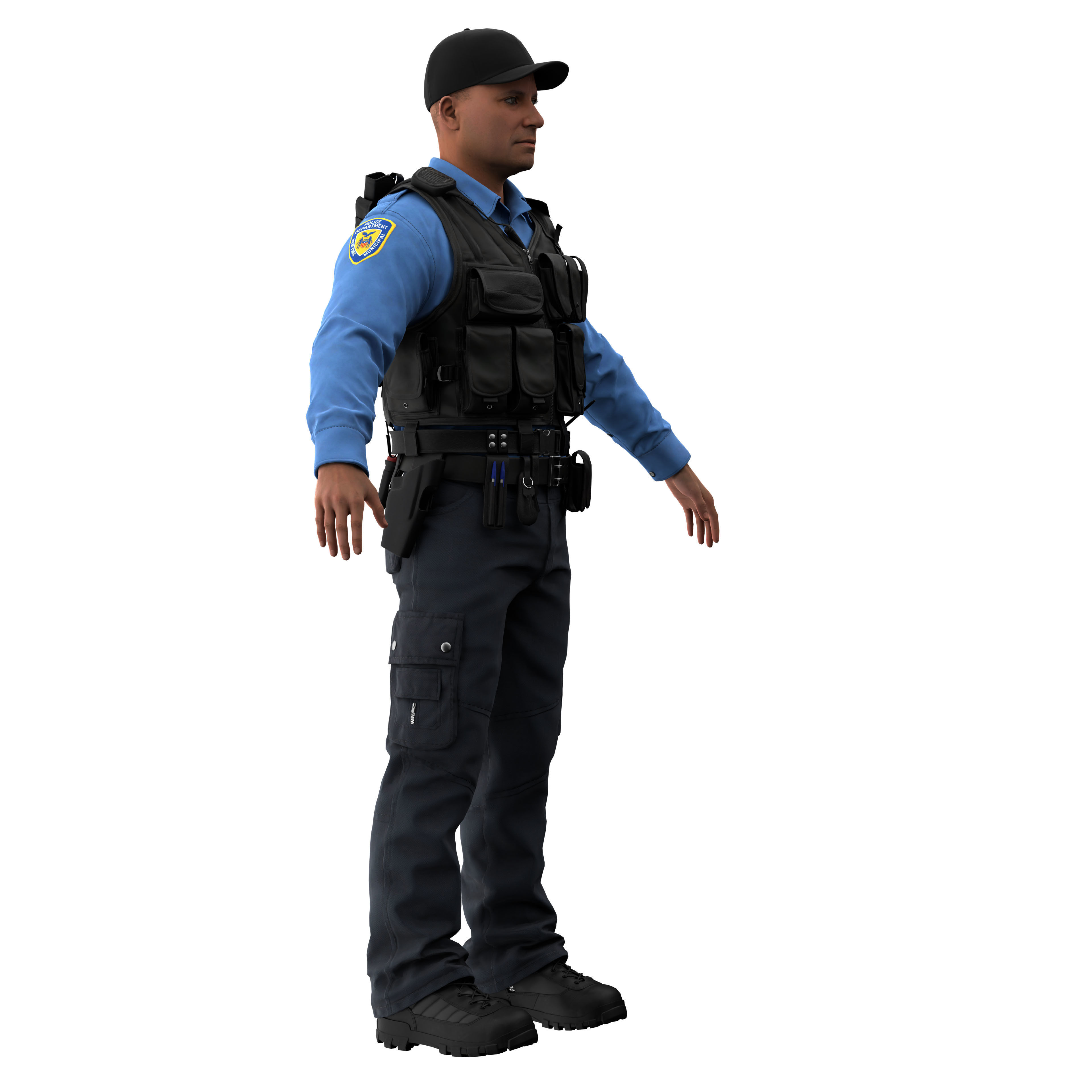 Police Male 3D model_12