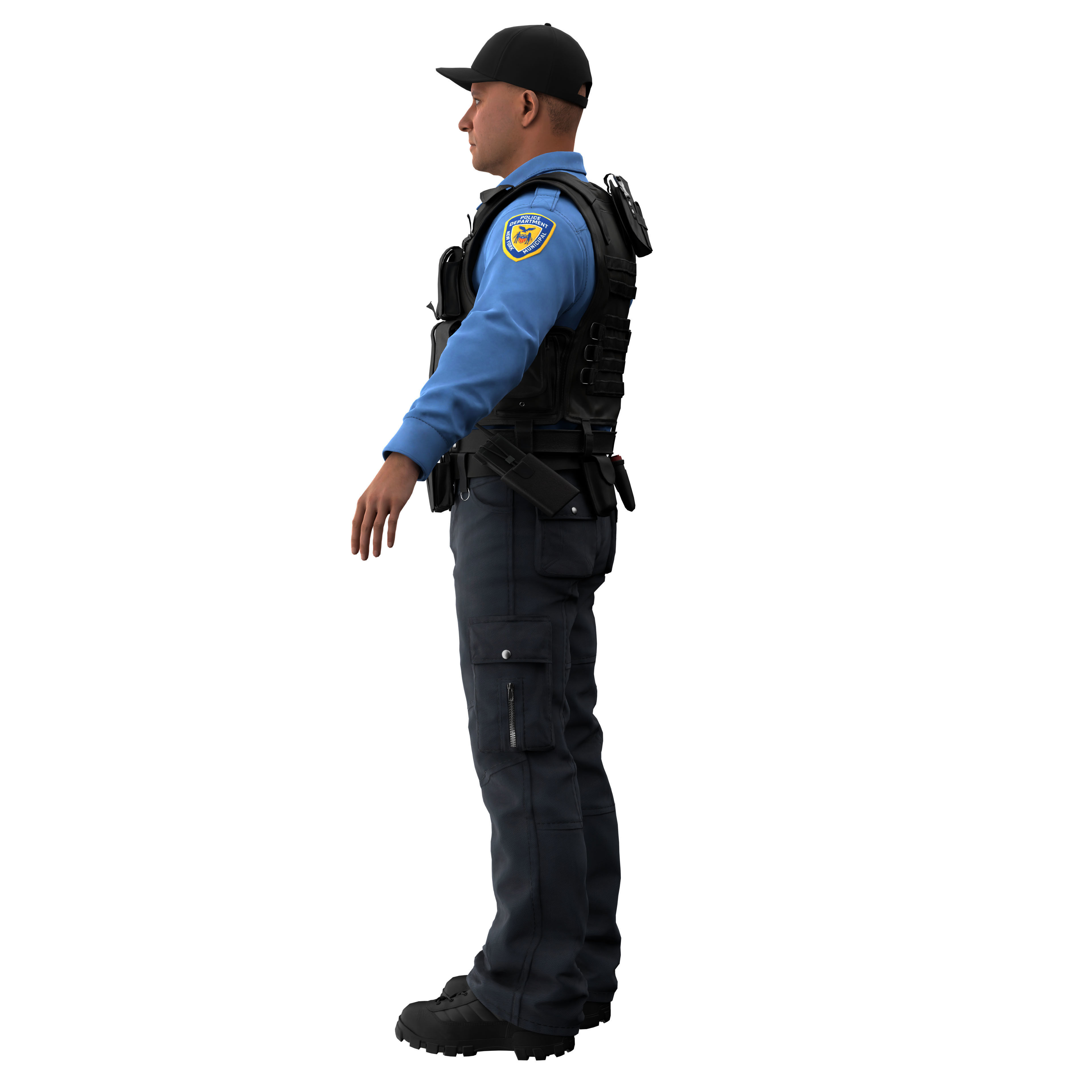 Police Male 3D model_5