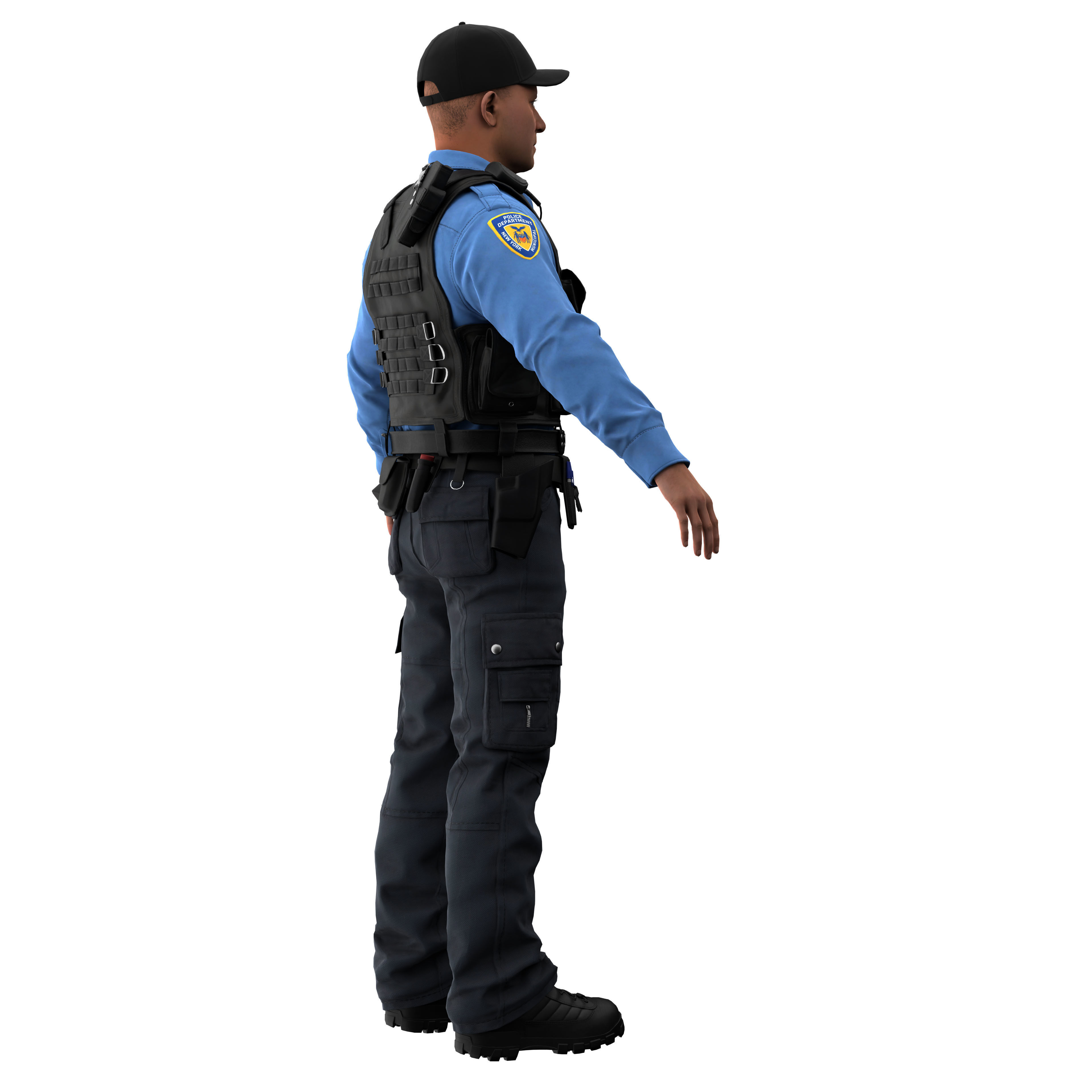 Police Male 3D model_15