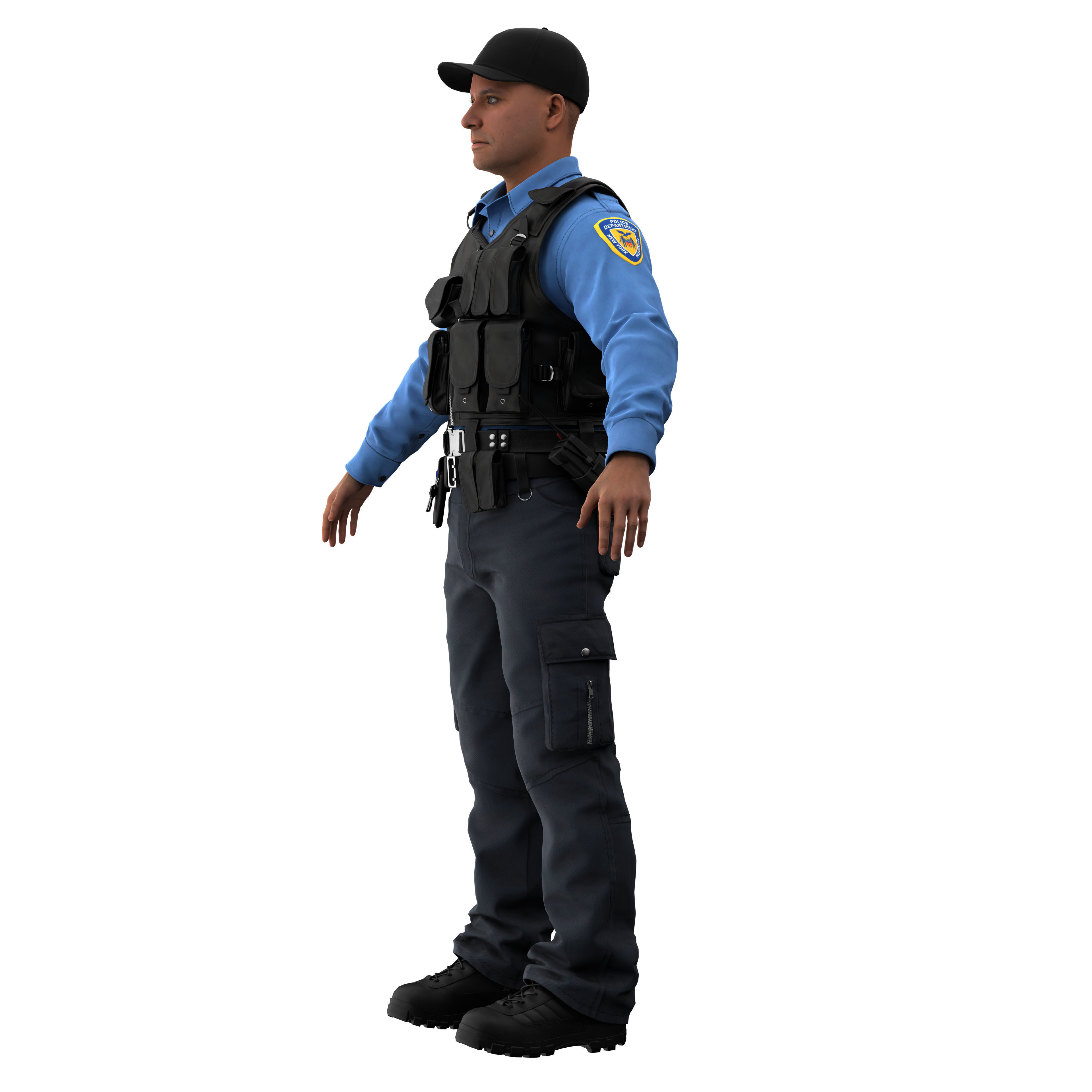 Police Male 3D model_7