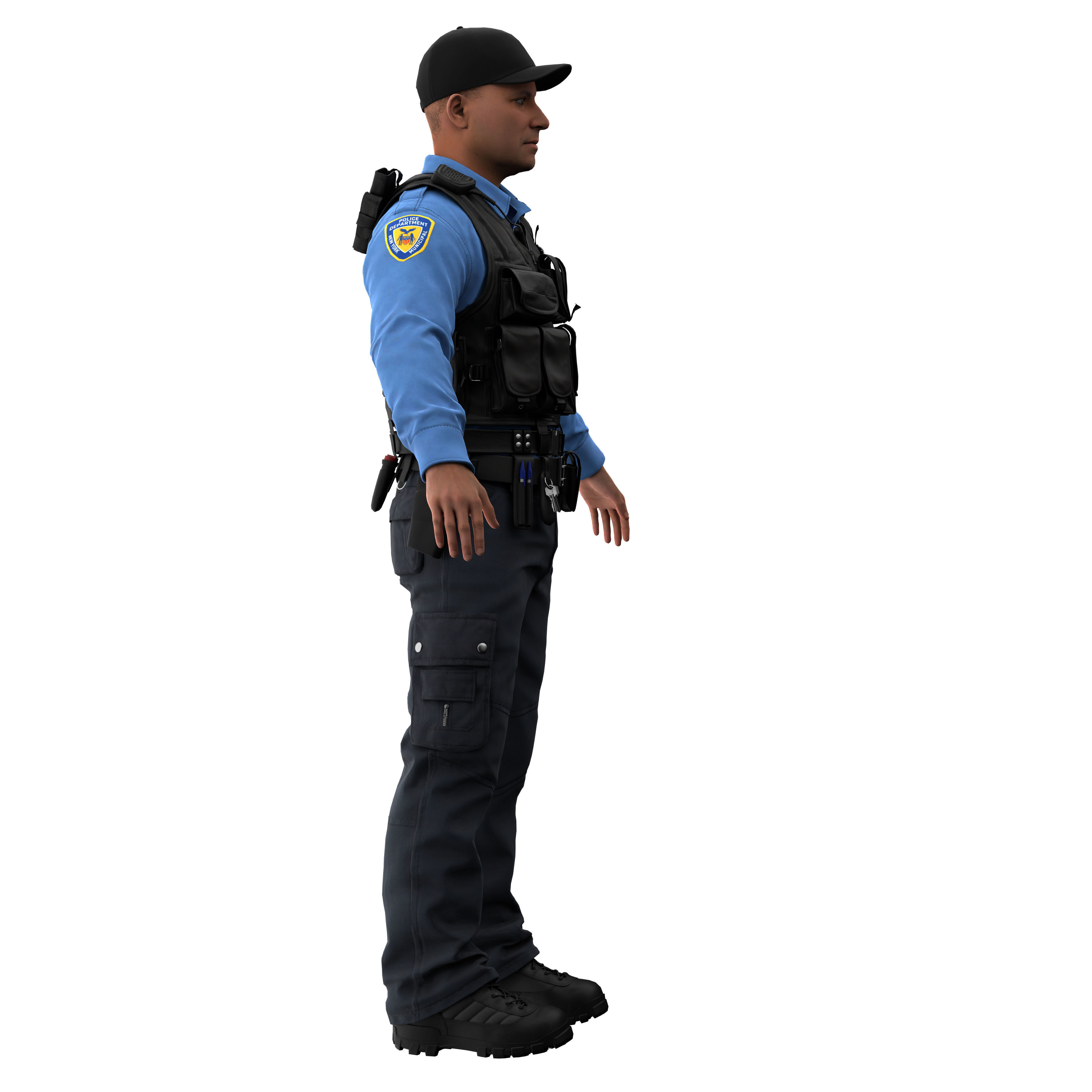 Police Male 3D model_13
