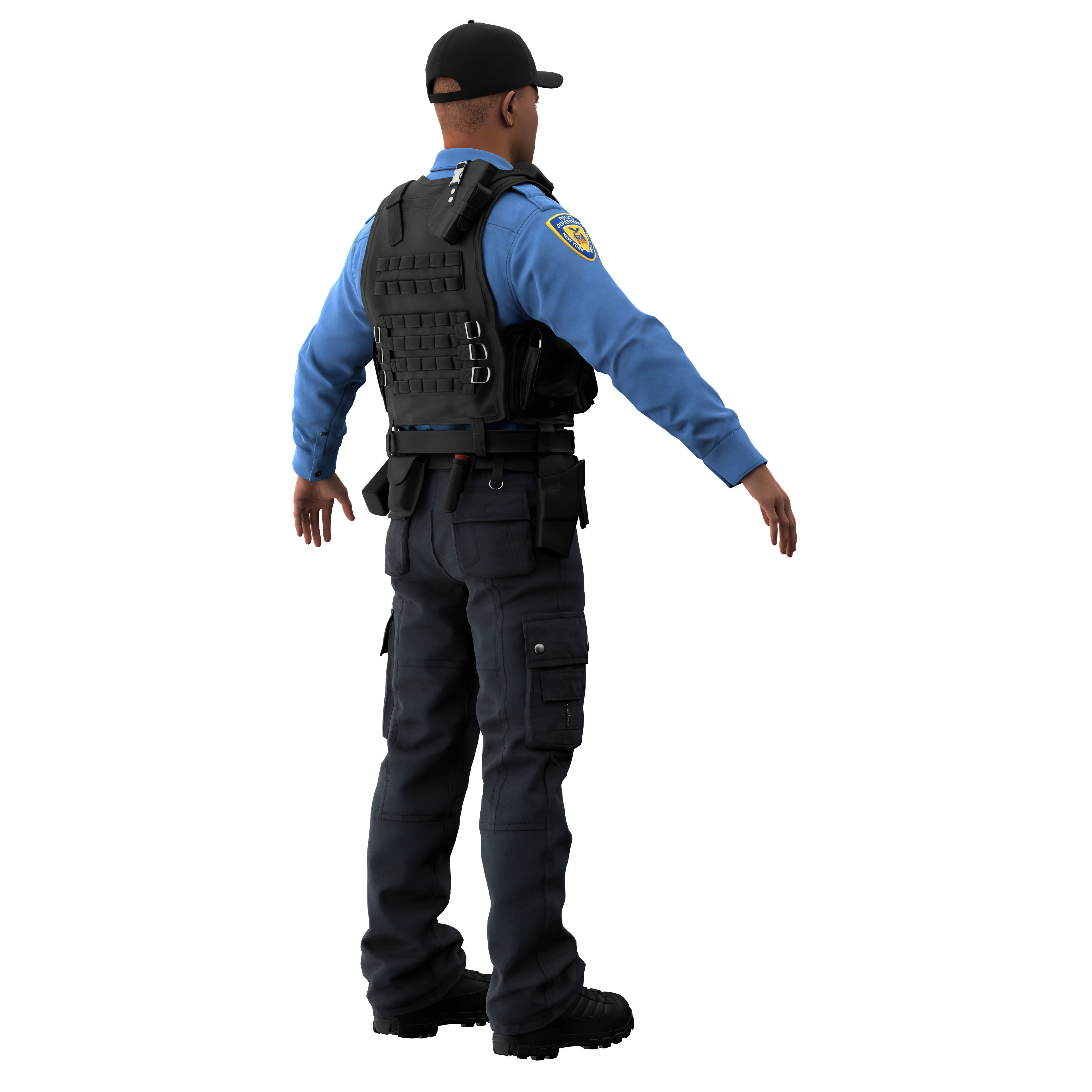 Police Male 3D model_16