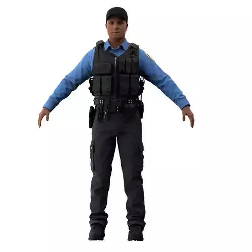 Police Male 3D model