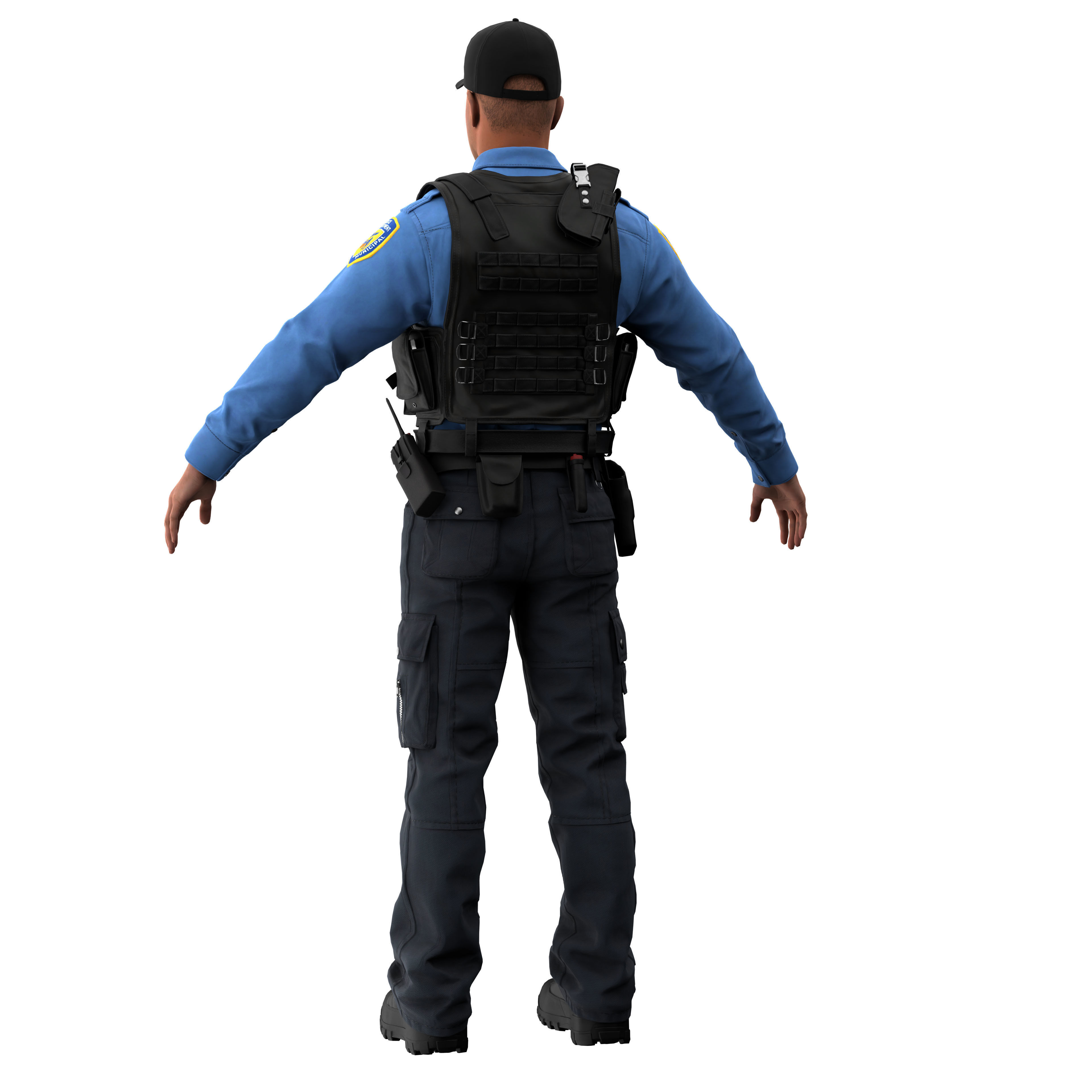 Police Male 3D model_2