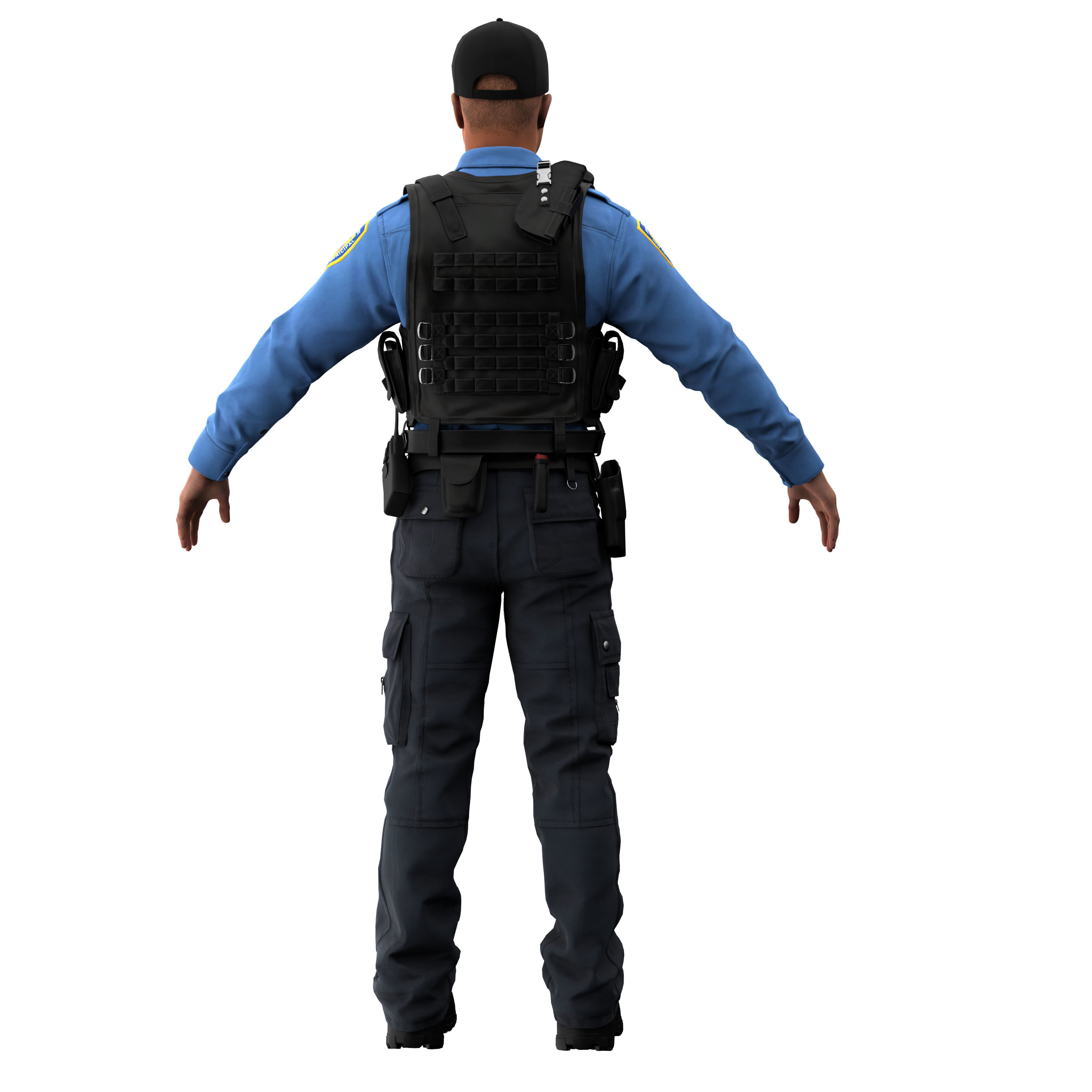 Police Male 3D model_1