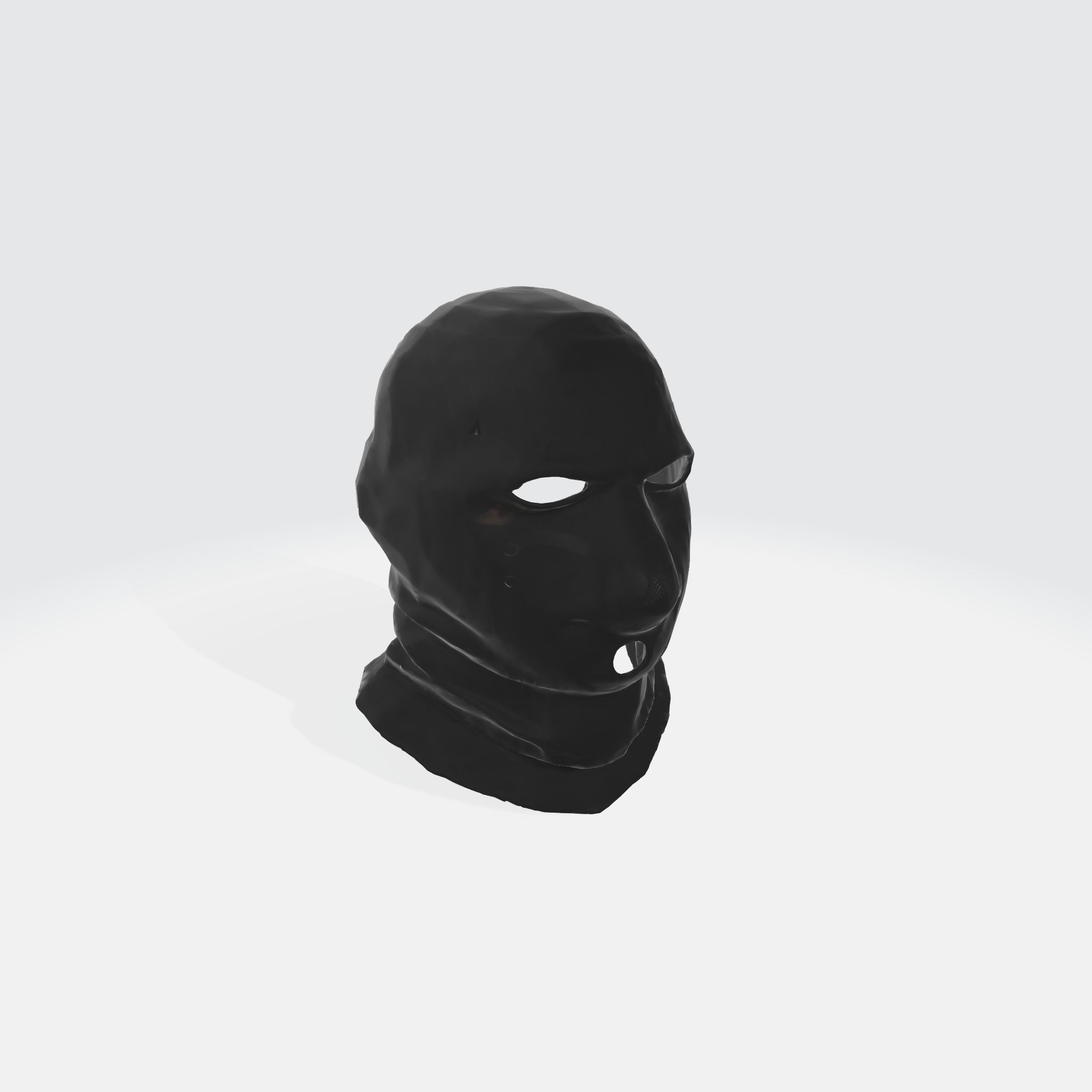 A black ski mask 3D model_2