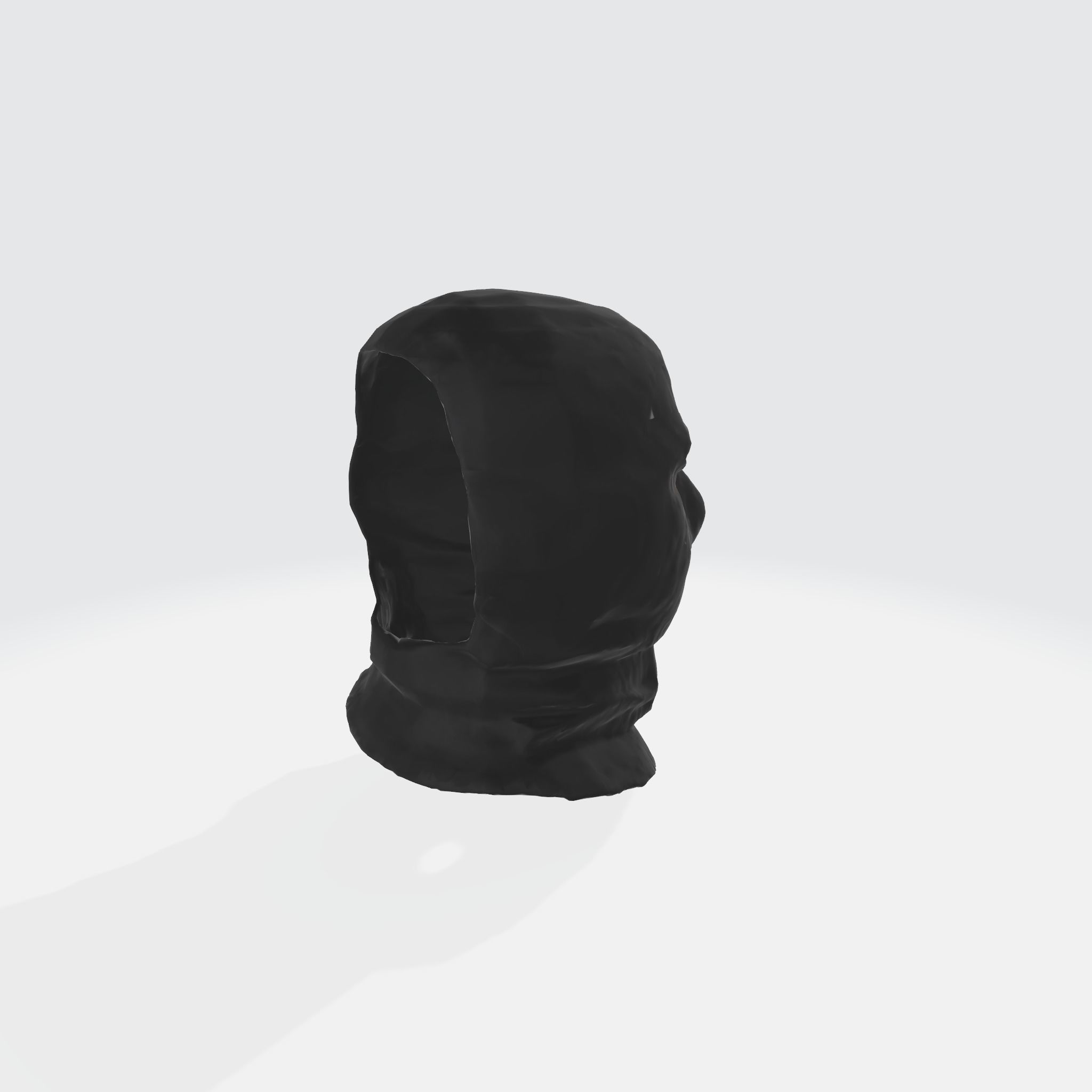 A black ski mask 3D model_4