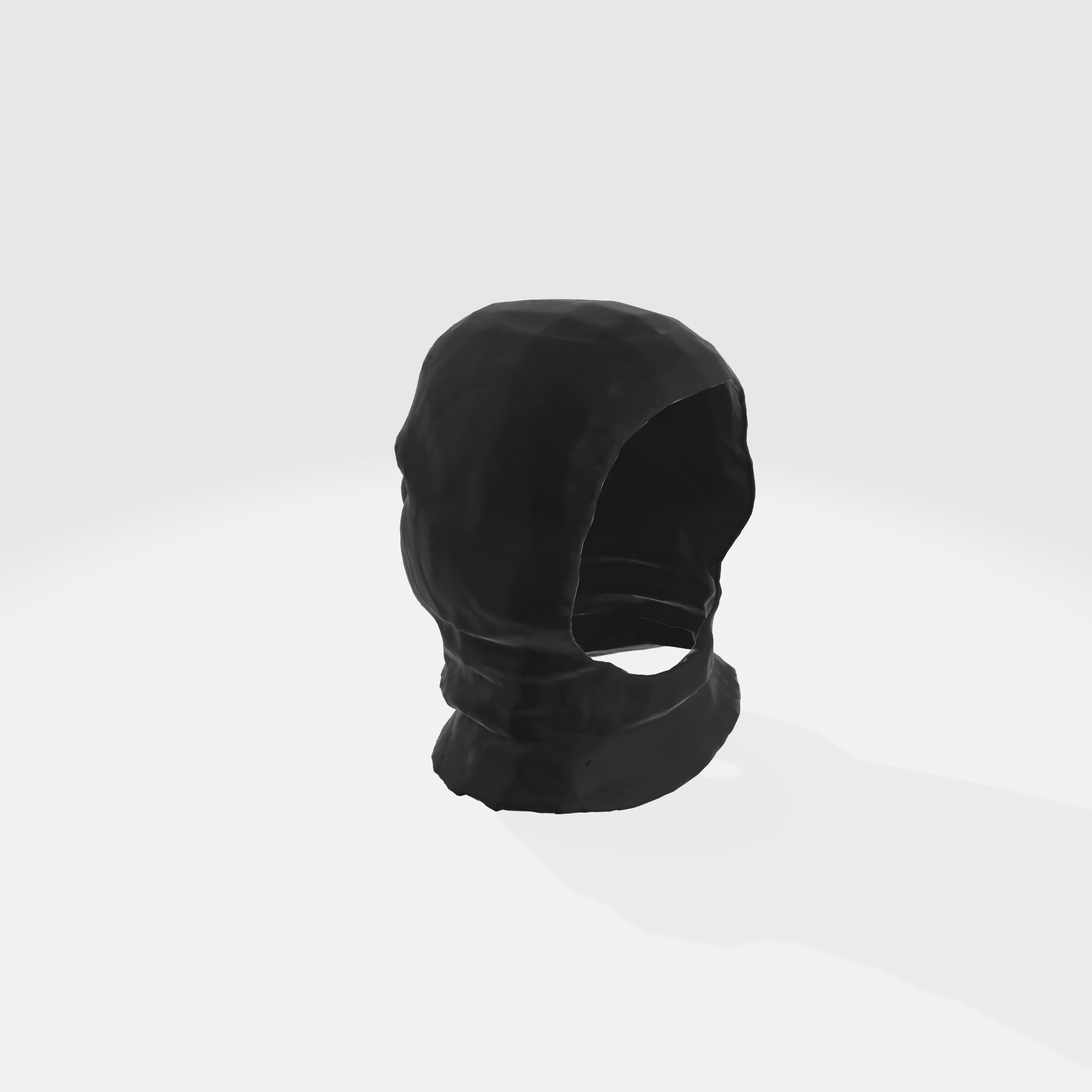 A black ski mask 3D model_3